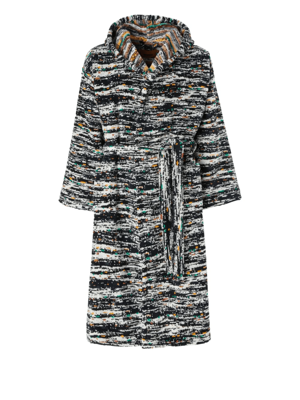 textured hooded robe - Image 1