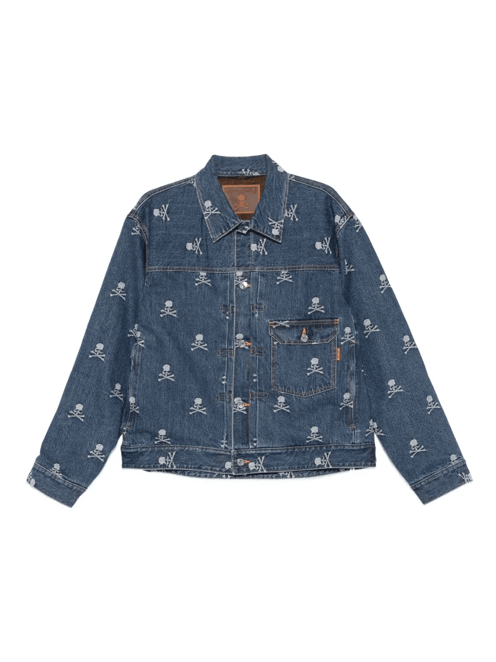 skull-crossbones denim jacket - Image 1