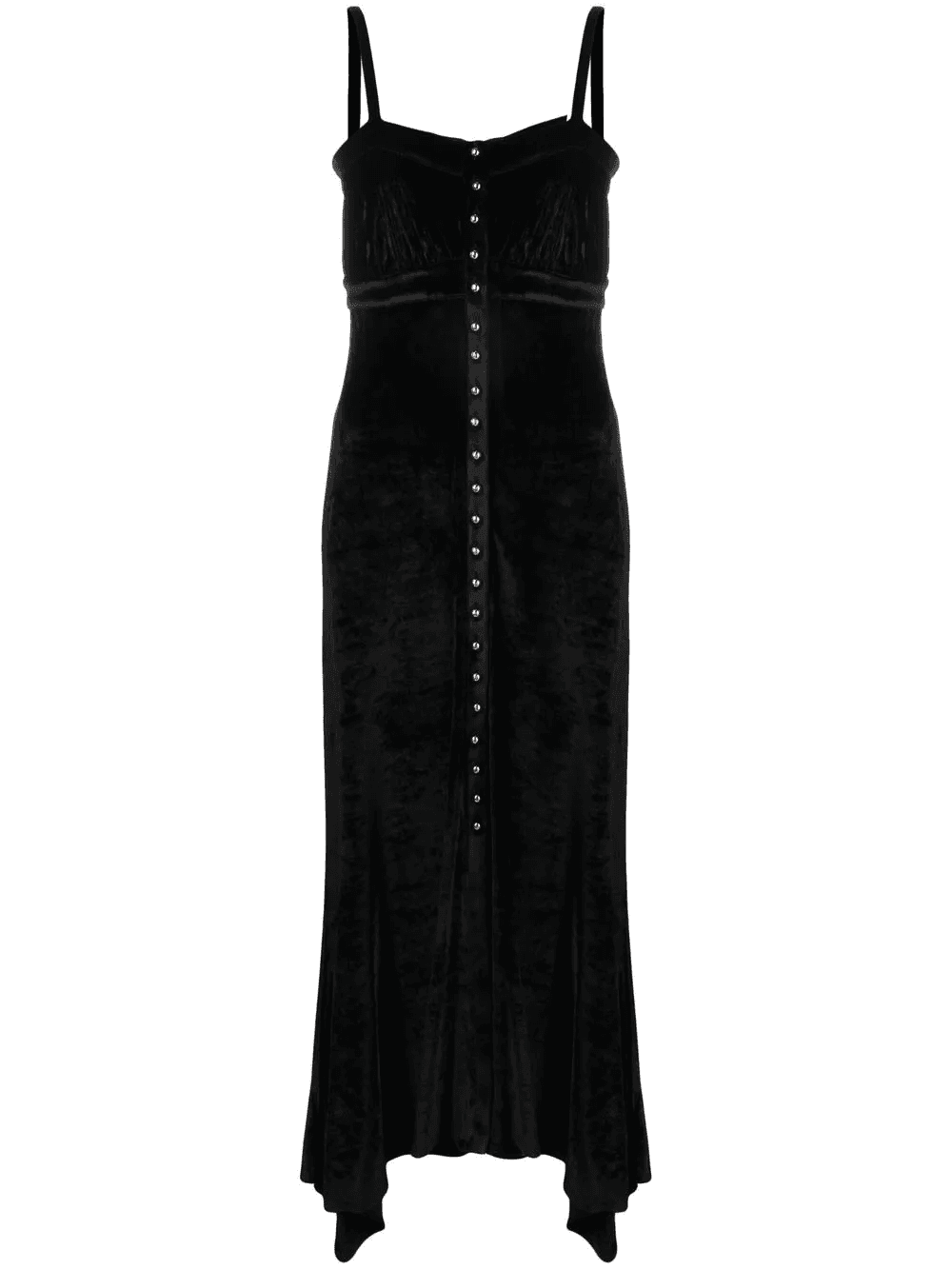 asymmetric button-up midi dress - Image 1