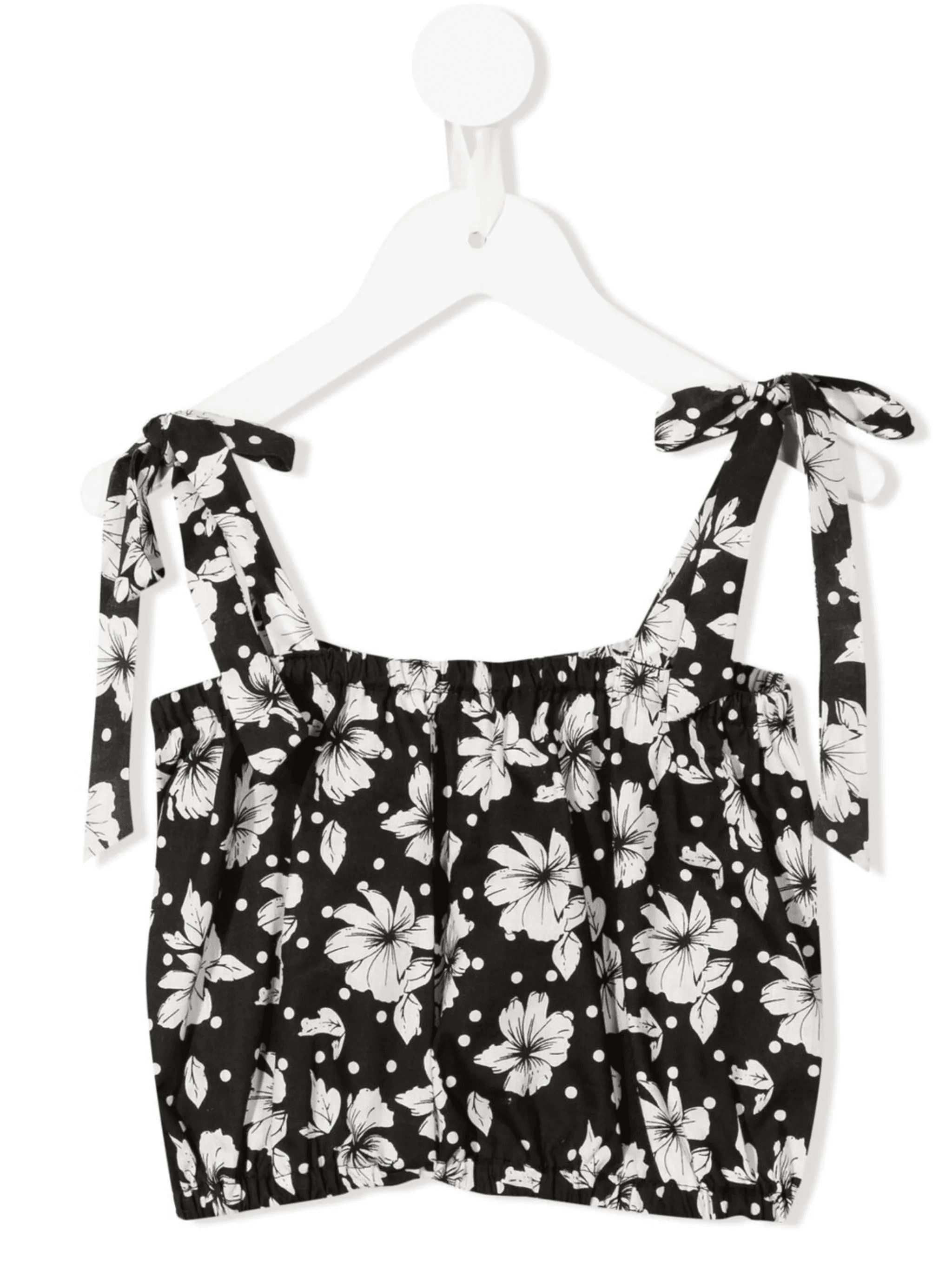 floral-print ruffled vest - Image 1