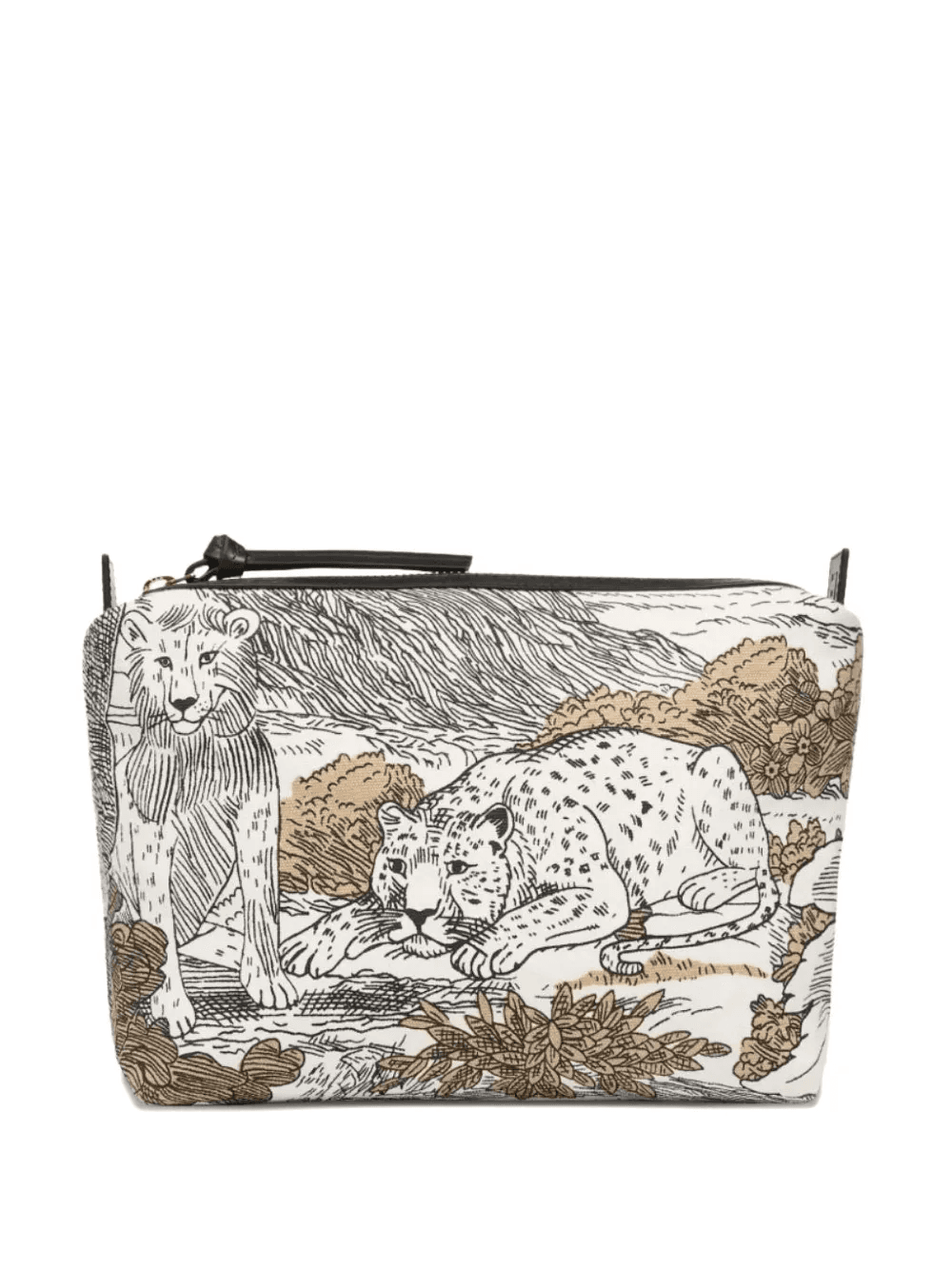 printed zip clutch bag - Image 1