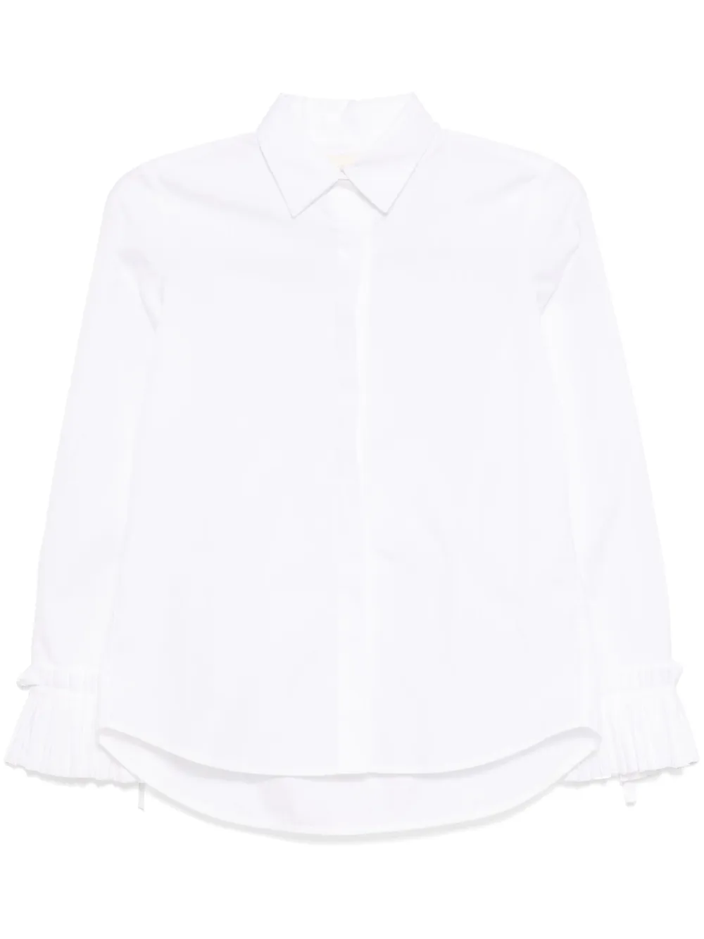 slim-cut pleated shirt - Image 1