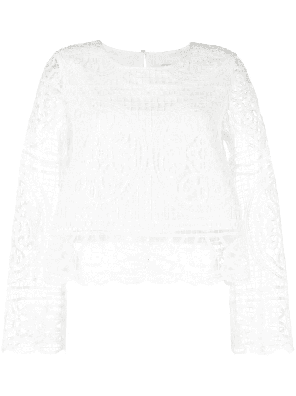 guipure-lace long-sleeve top - Image 1