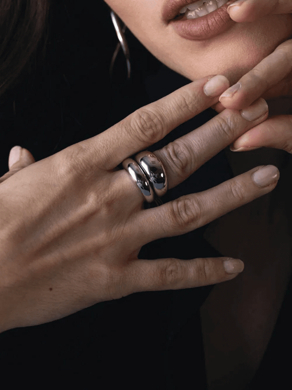 18kt white gold French Dome ring - Image 1