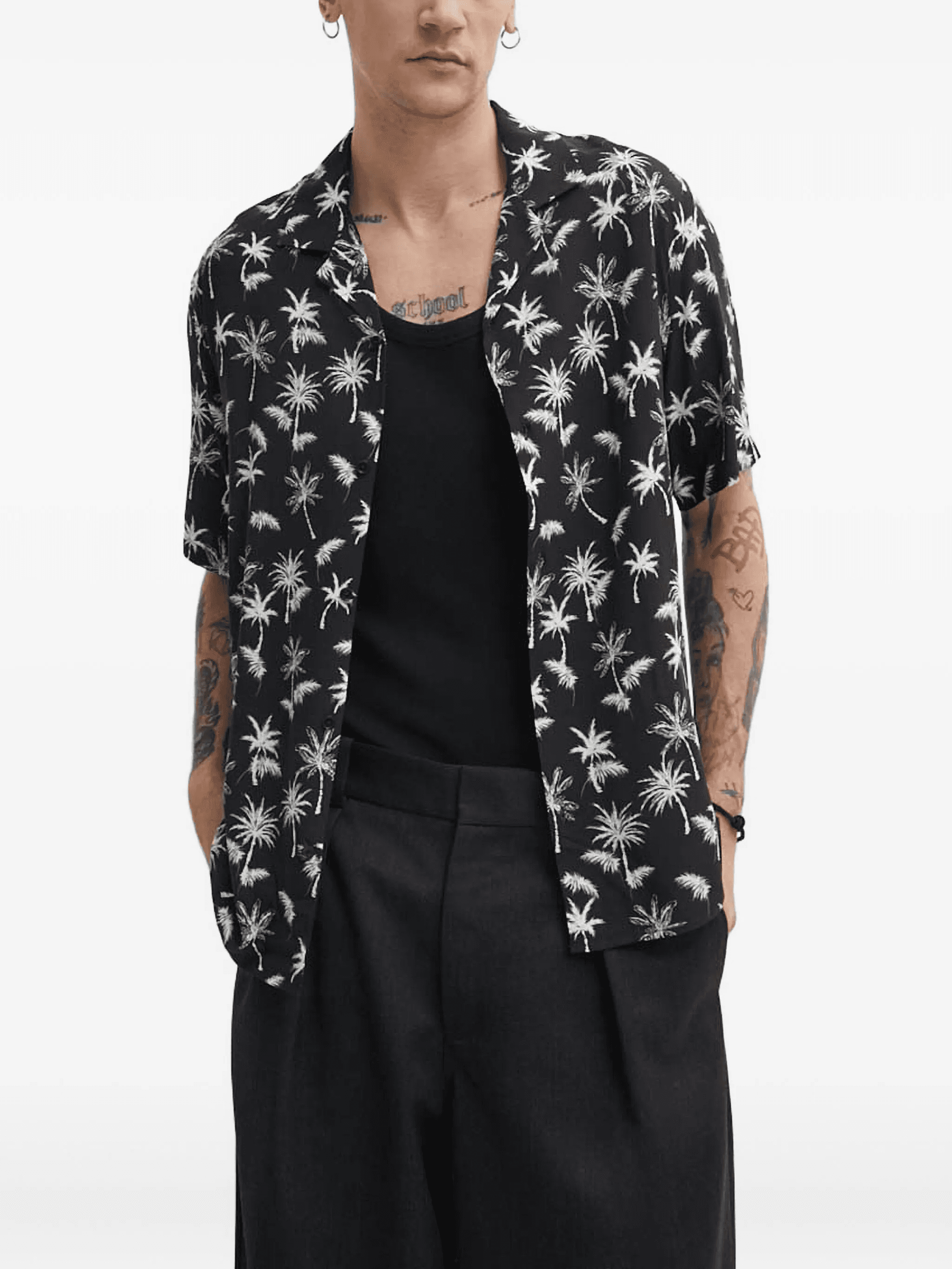 palm-tree print shirt - Image 1