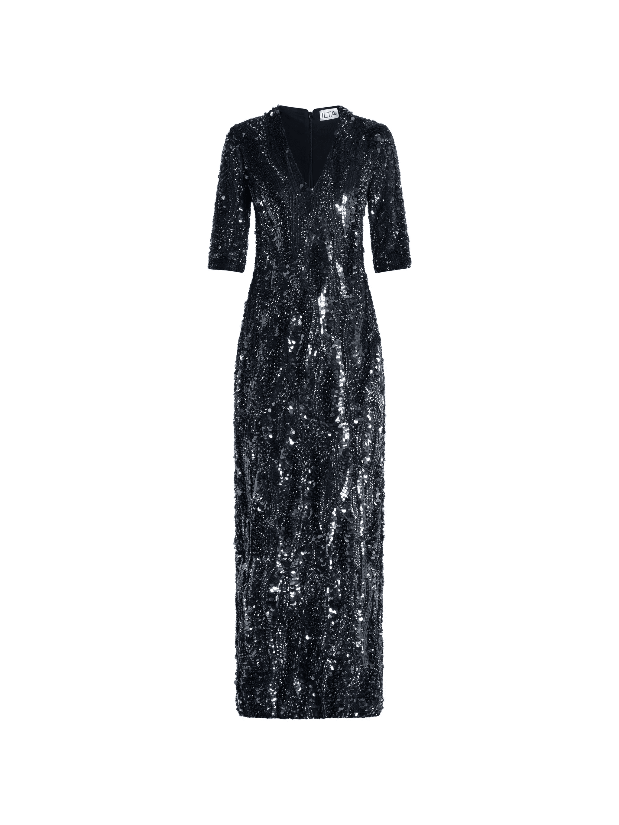 Allegra sequin V-neck maxi dress - Image 1