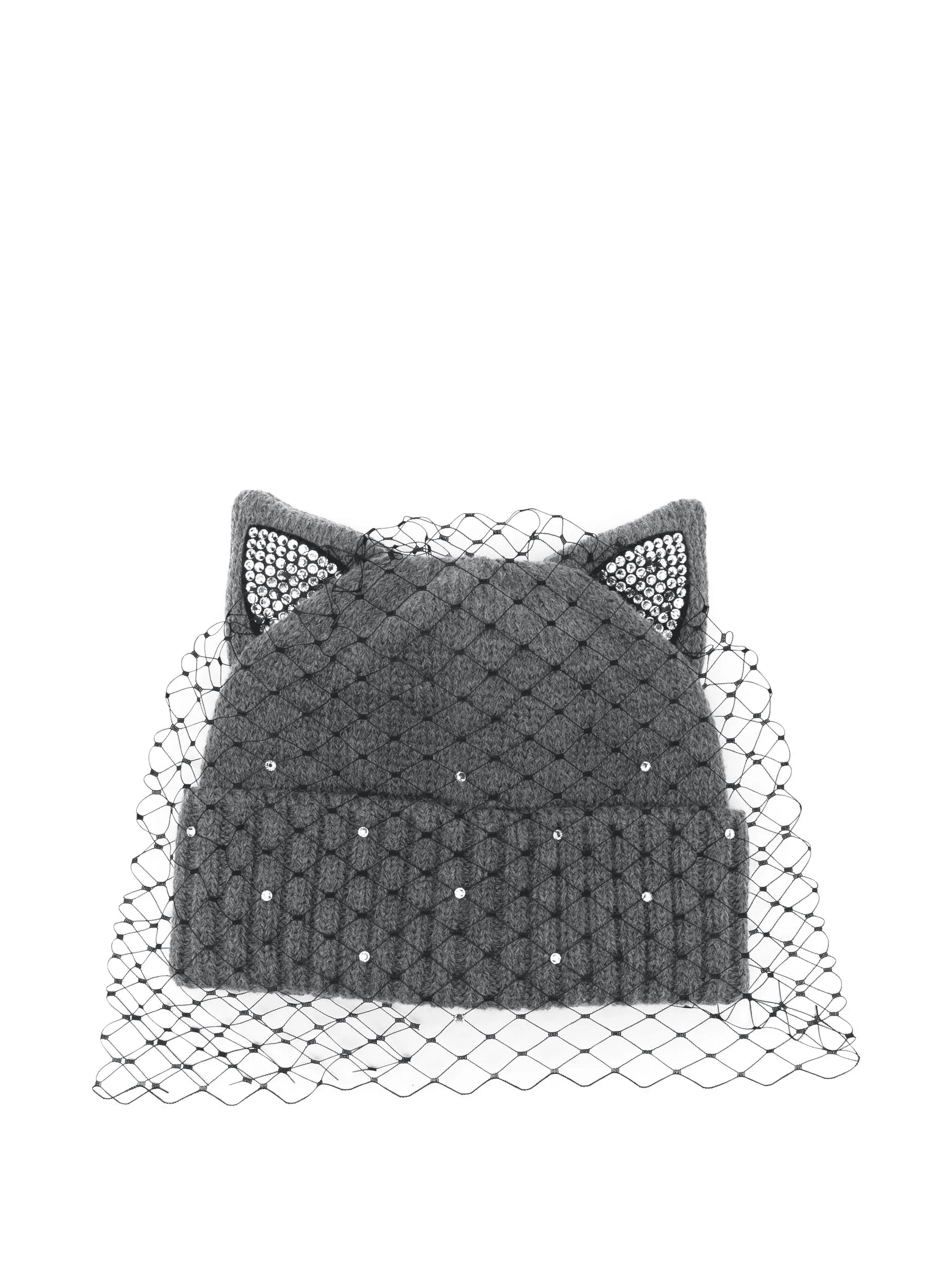 cat ears embellished hat - Image 1