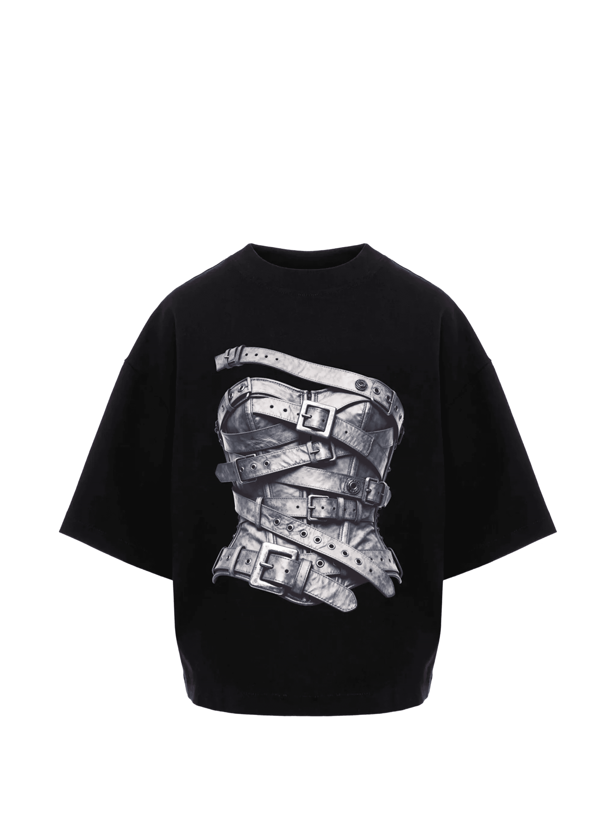 belts-print T-shirt - Image 1