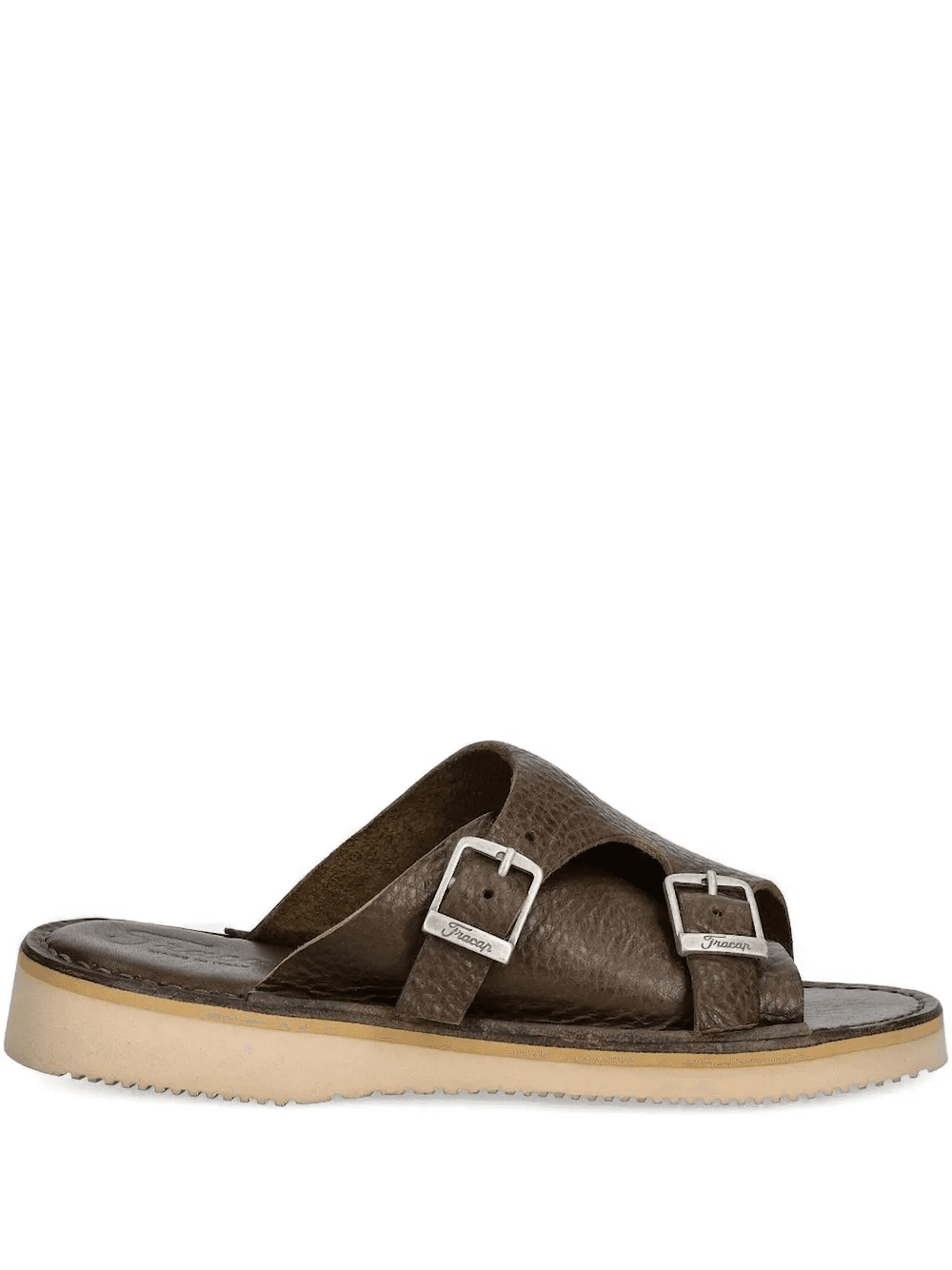 double-buckle leather sandals - Image 1