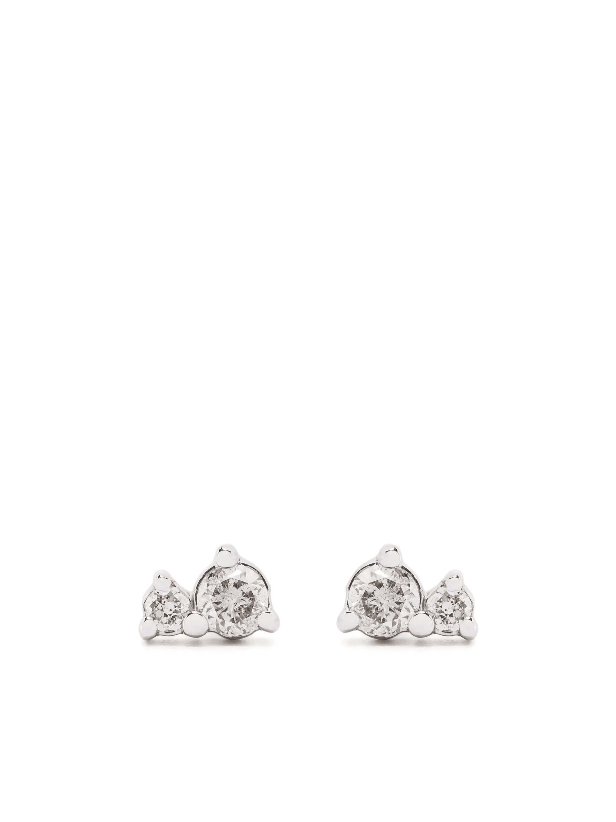 14kt yellow gold diamond amigos post-stud earrings - Image 1
