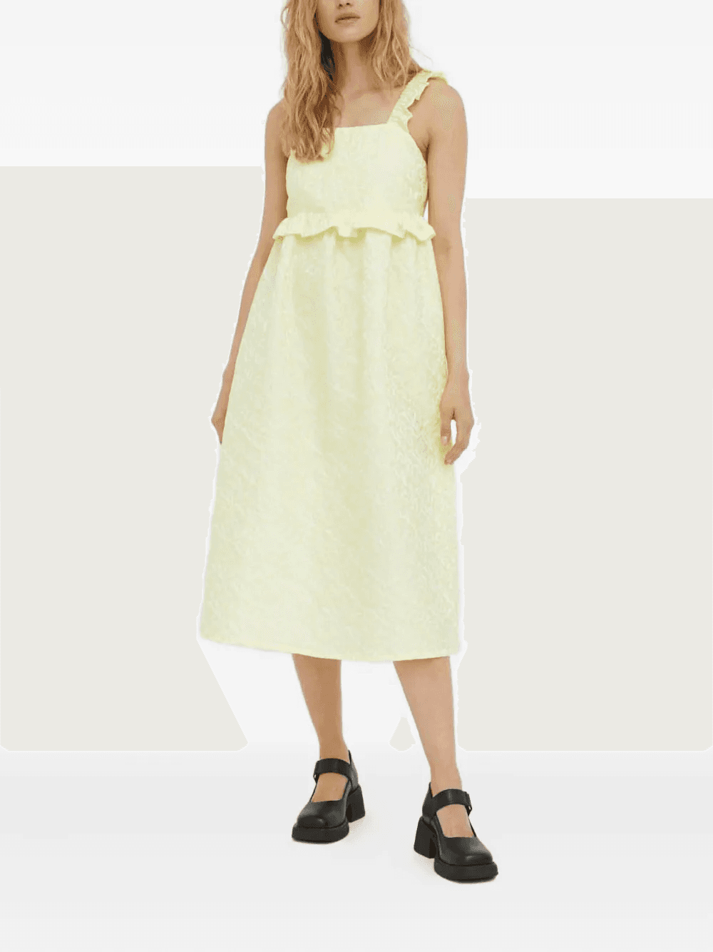 ruffled jacquard dress - Image 1