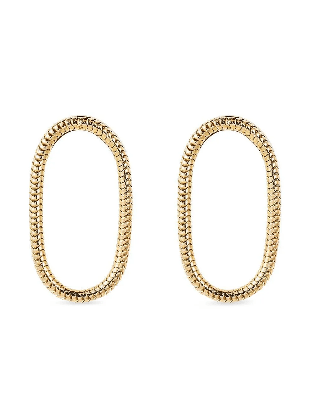 18kt yellow gold chain short earrings - Image 1