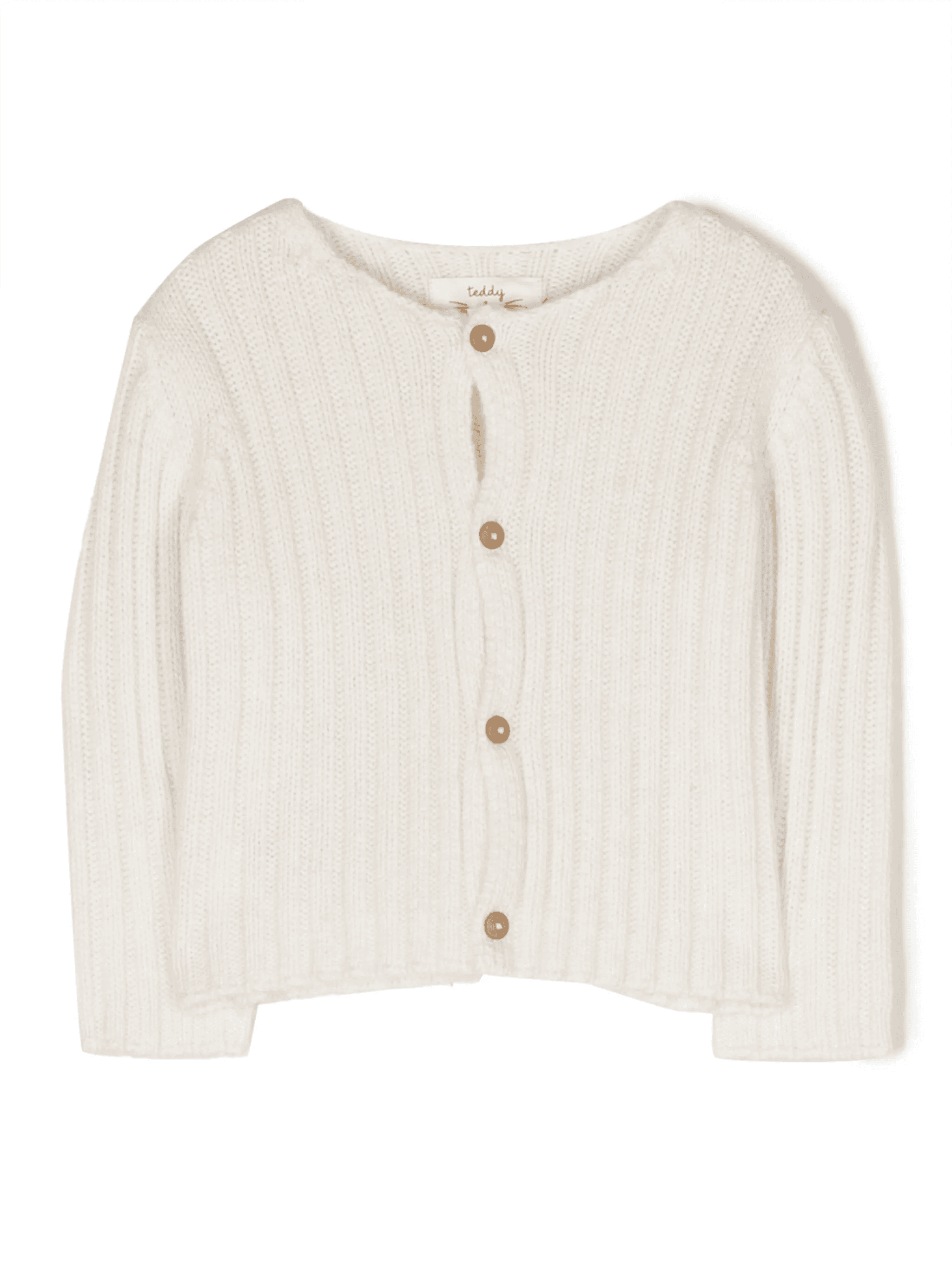 ribbed-knit long-sleeved cardigan - Image 1
