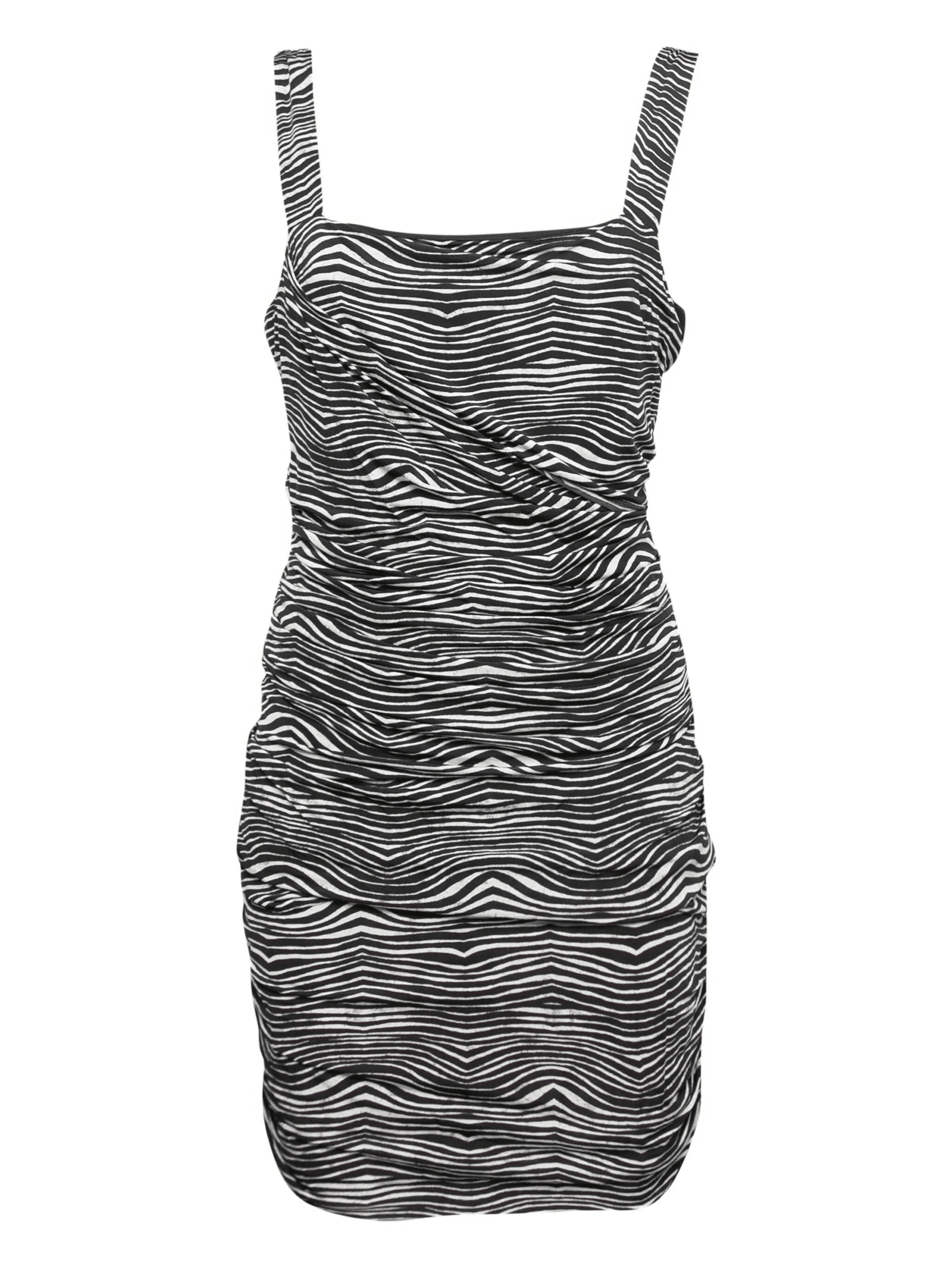 draped zebra mini dress - Image 1