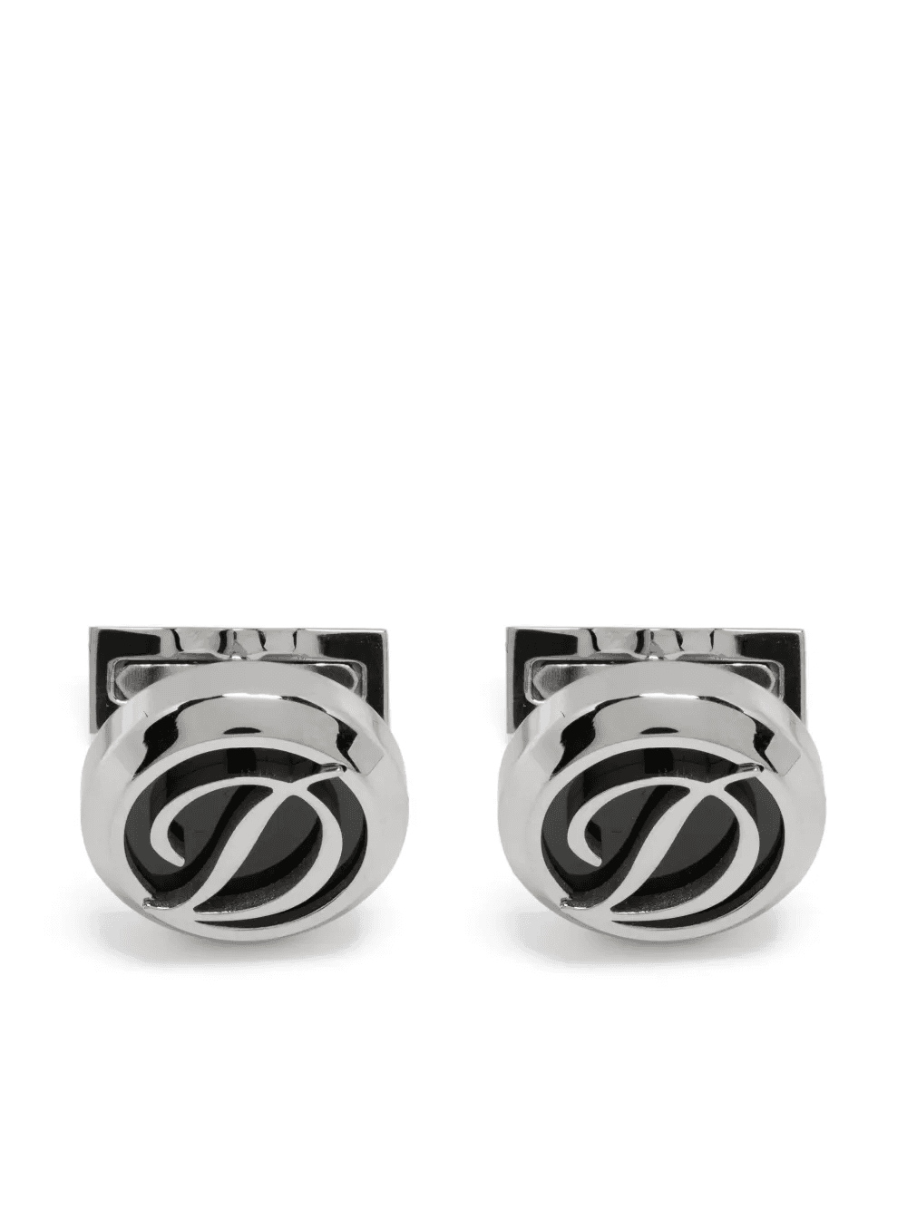 logo-engraved lacquered cufflinks - Image 1