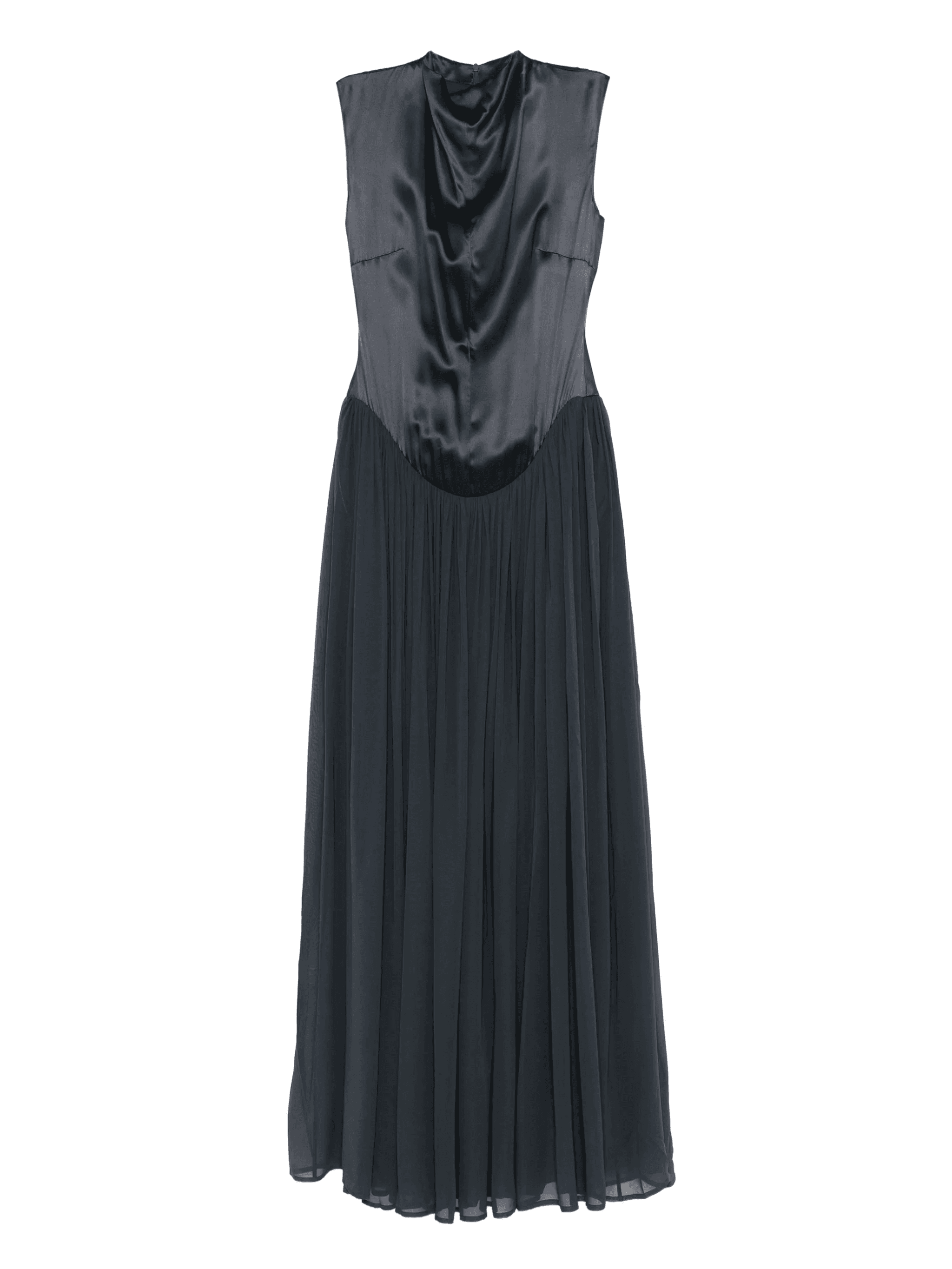 gathered silk maxi dress - Image 1