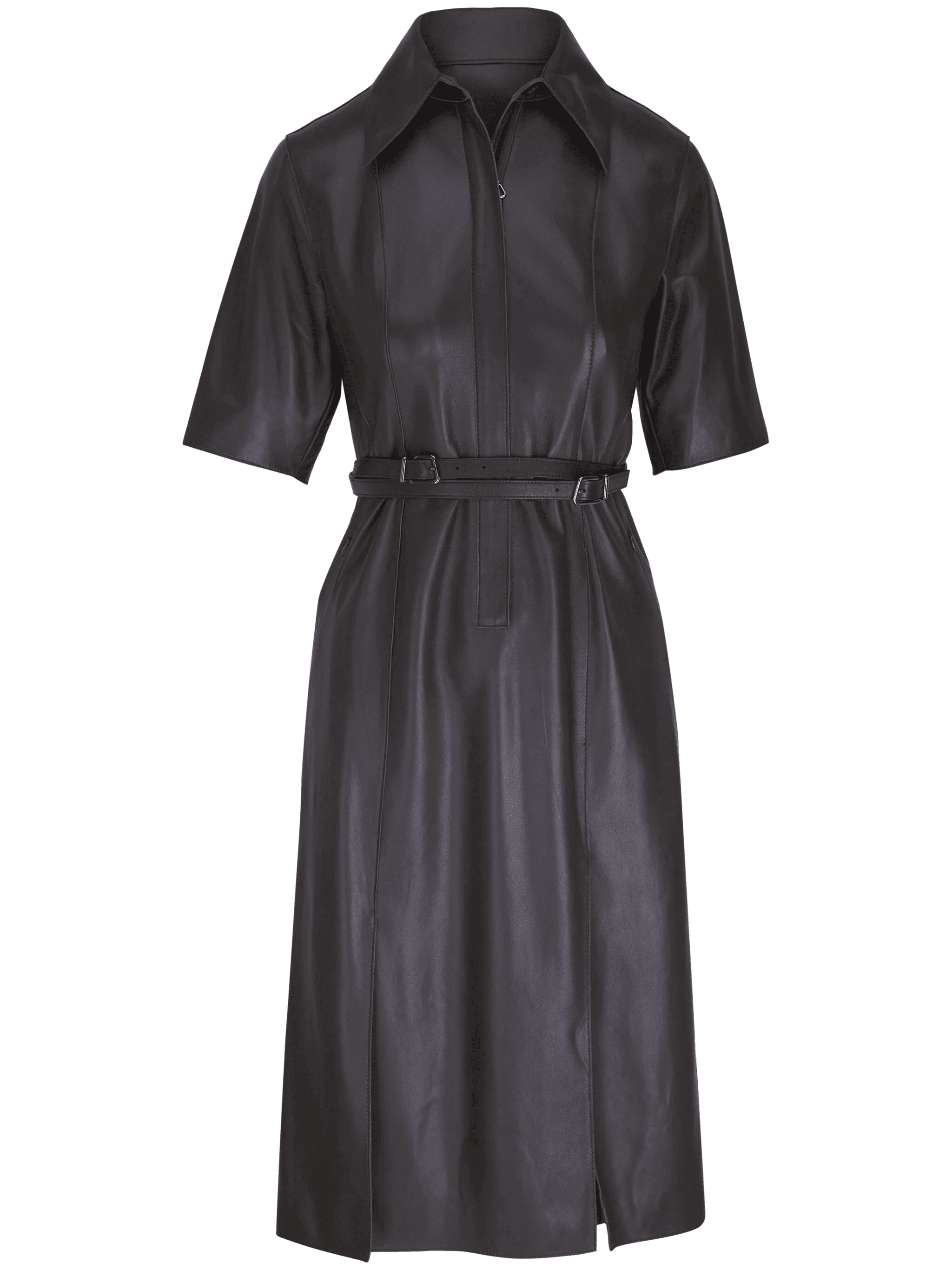 leather midi dress - Image 1