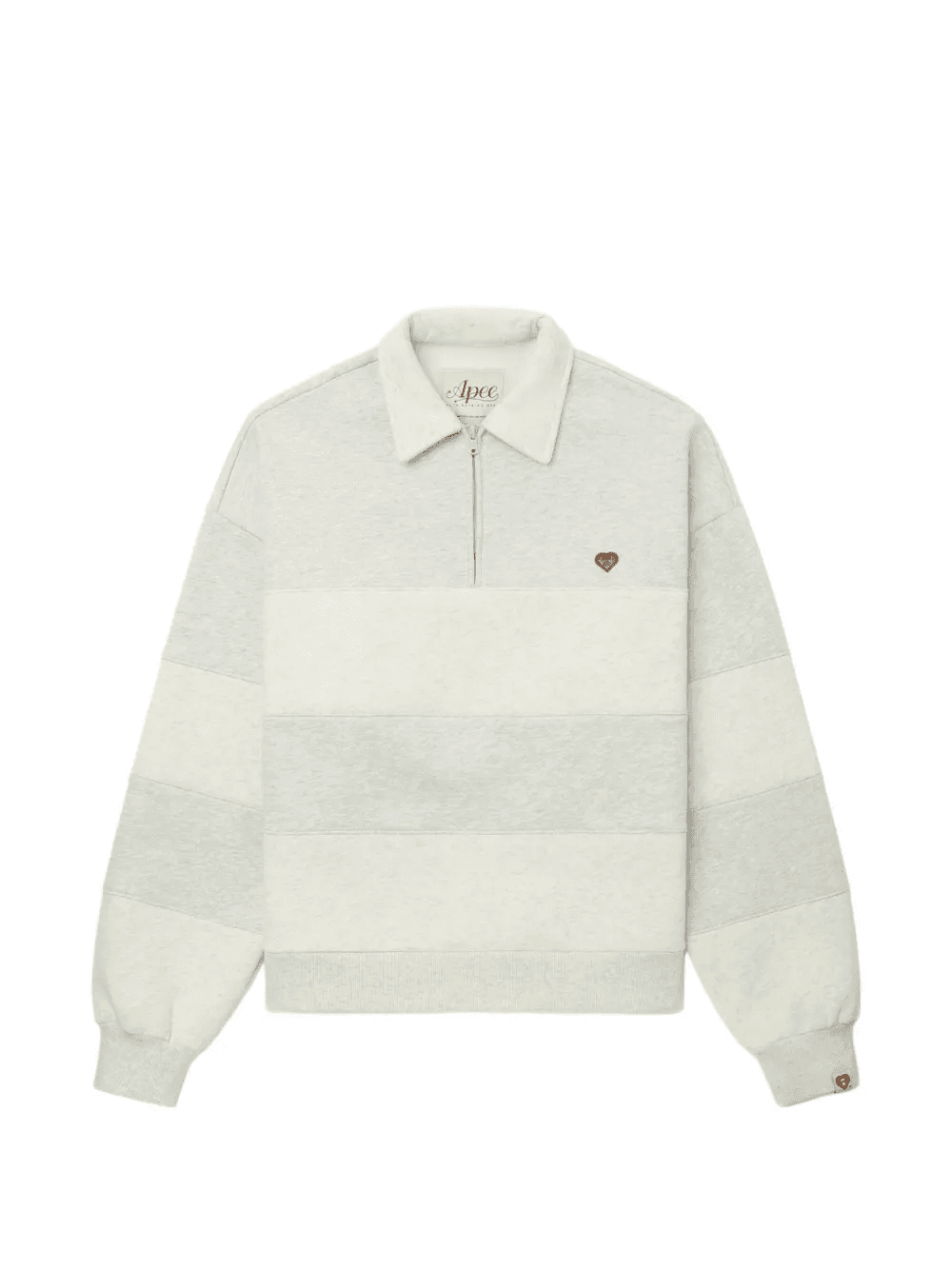 striped zip polo shirt - Image 1