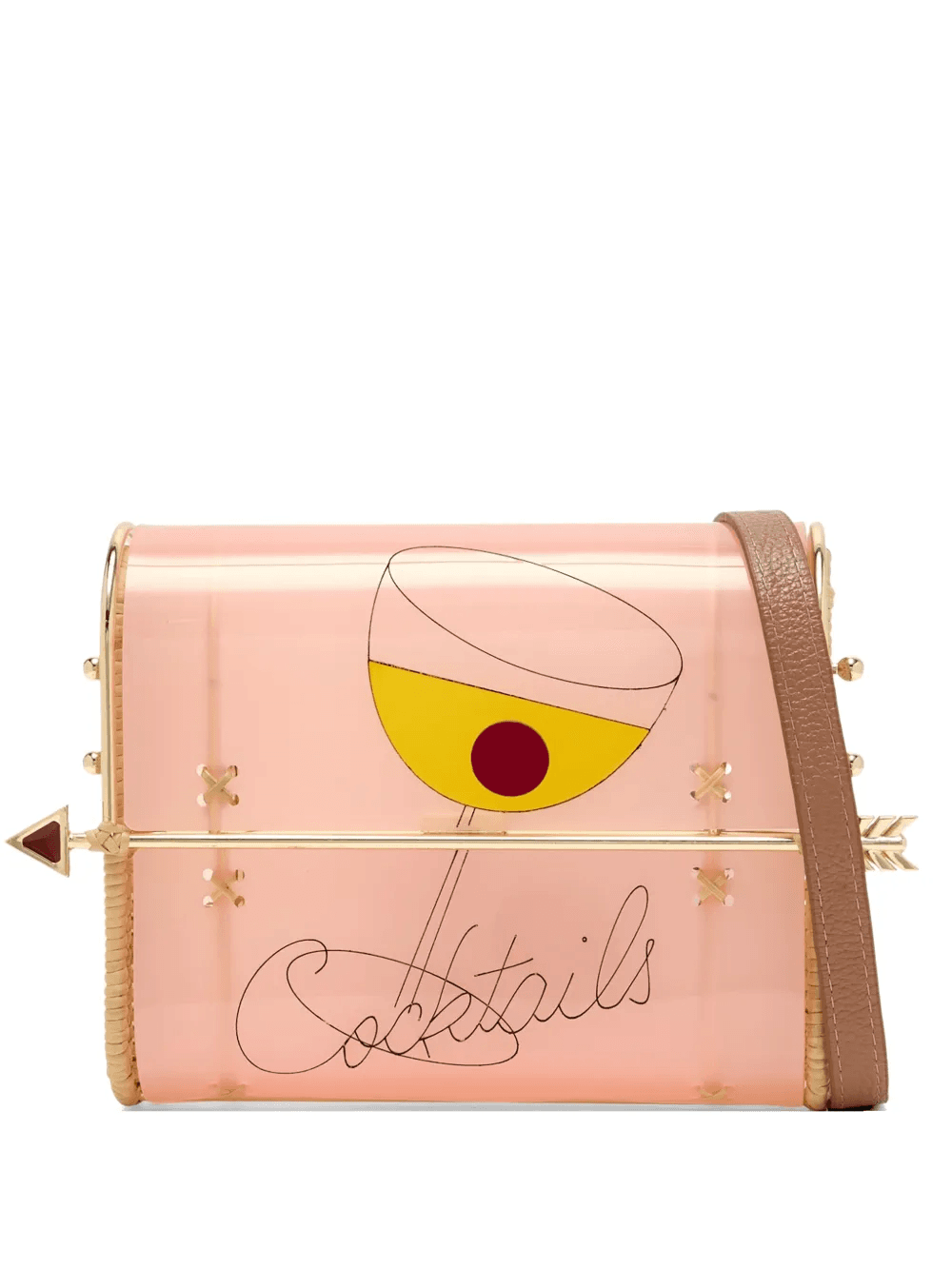 Seringueira cocktail-graphic clutch bag - Image 1