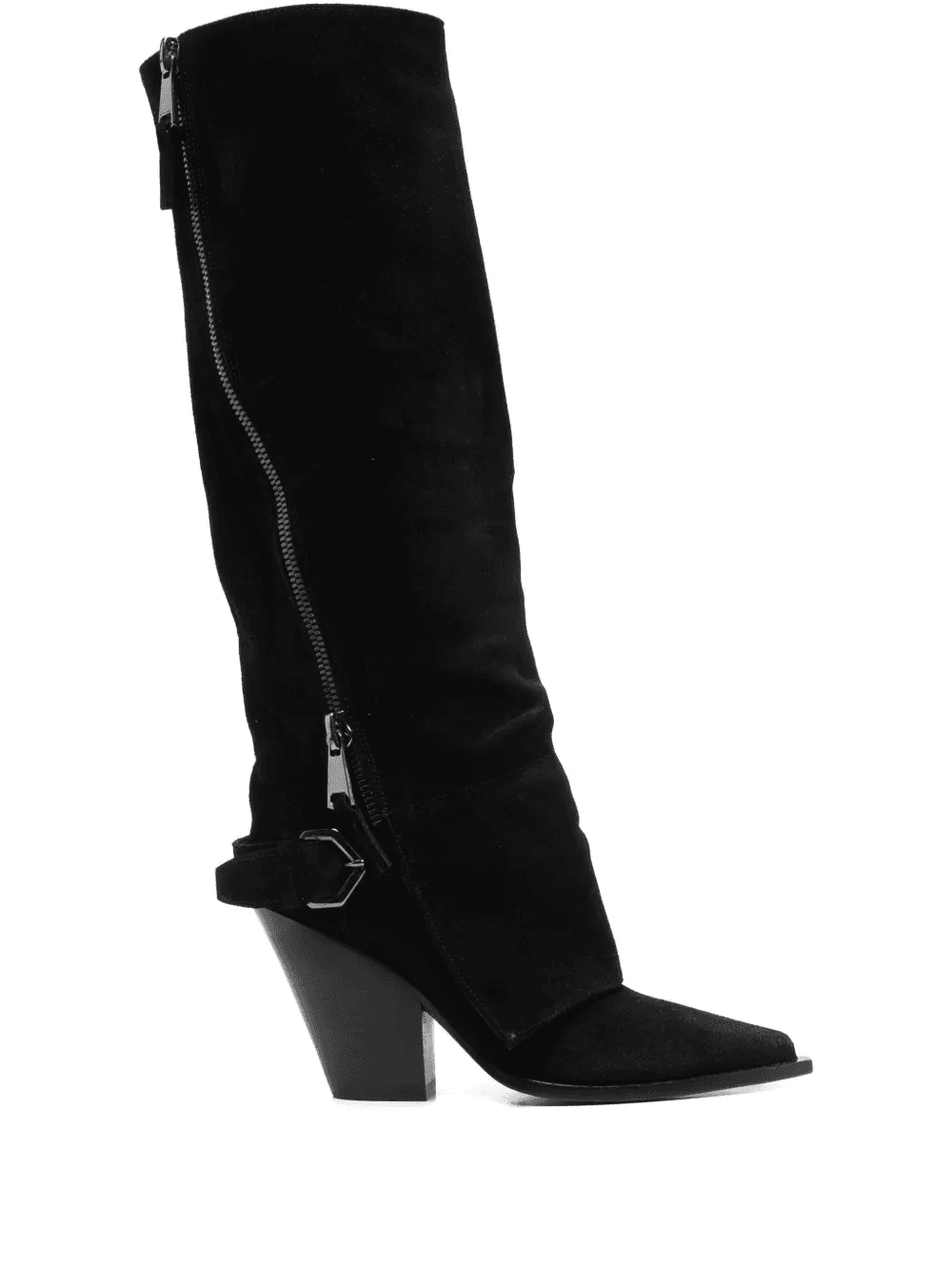 75mm leather knee-high boots - Image 1