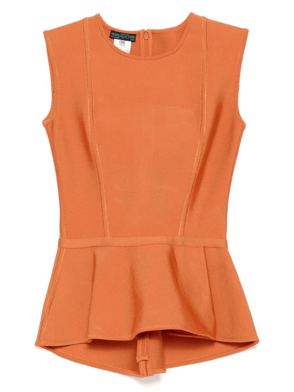 jewel neck bandage peplum top - Image 1