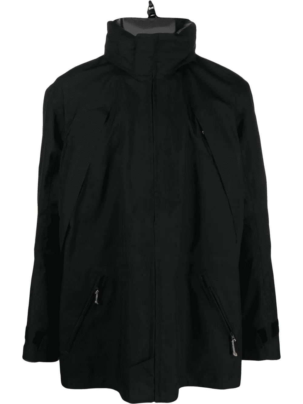 high-neck zip-fastening parka jacket - Image 1