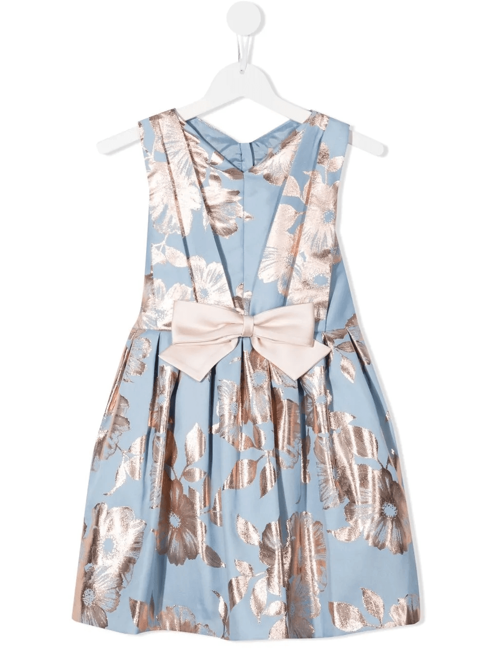 sleeveless floral-jacquard dress - Image 1