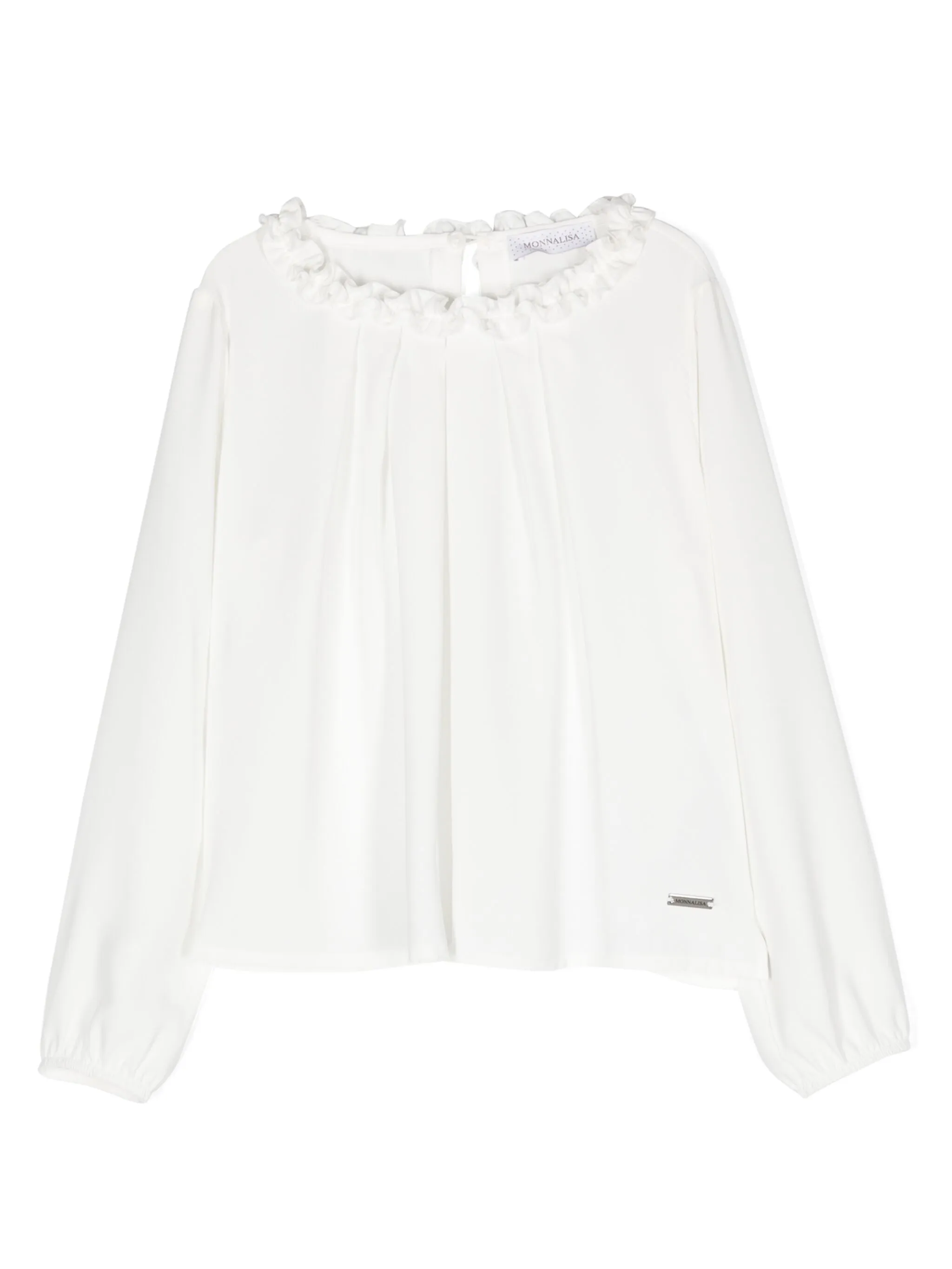 logo-plaque ruffled blouse - Image 1