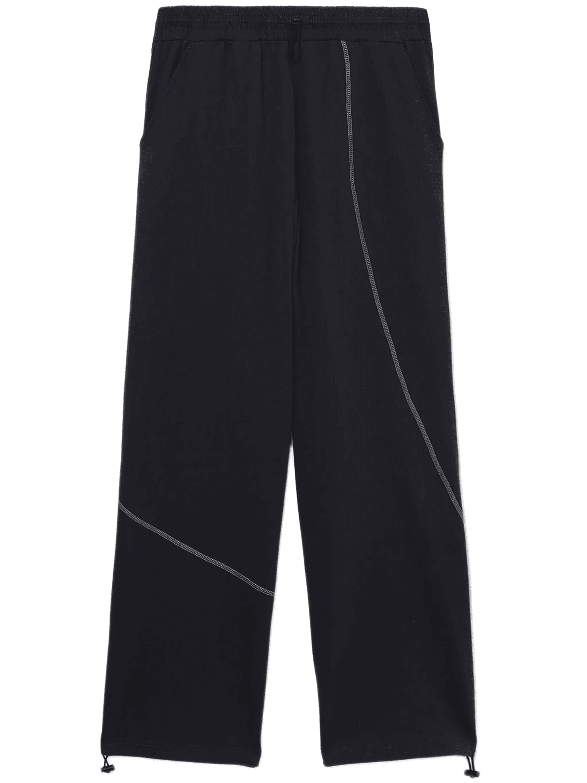 contrast-stitching cotton track pants - Image 1