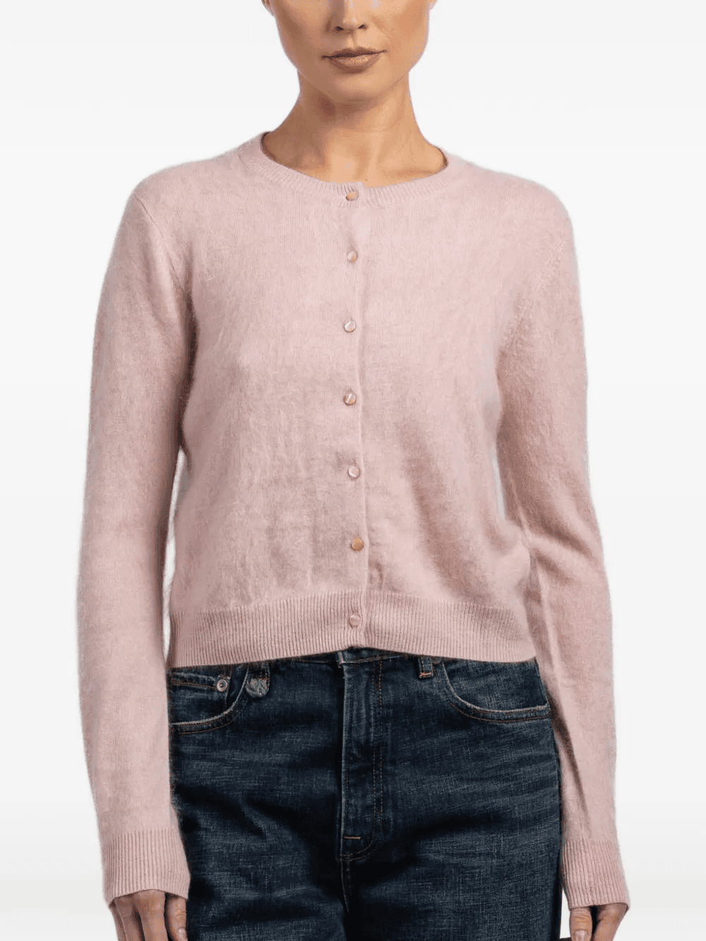 crew-neck cardigan - Image 1