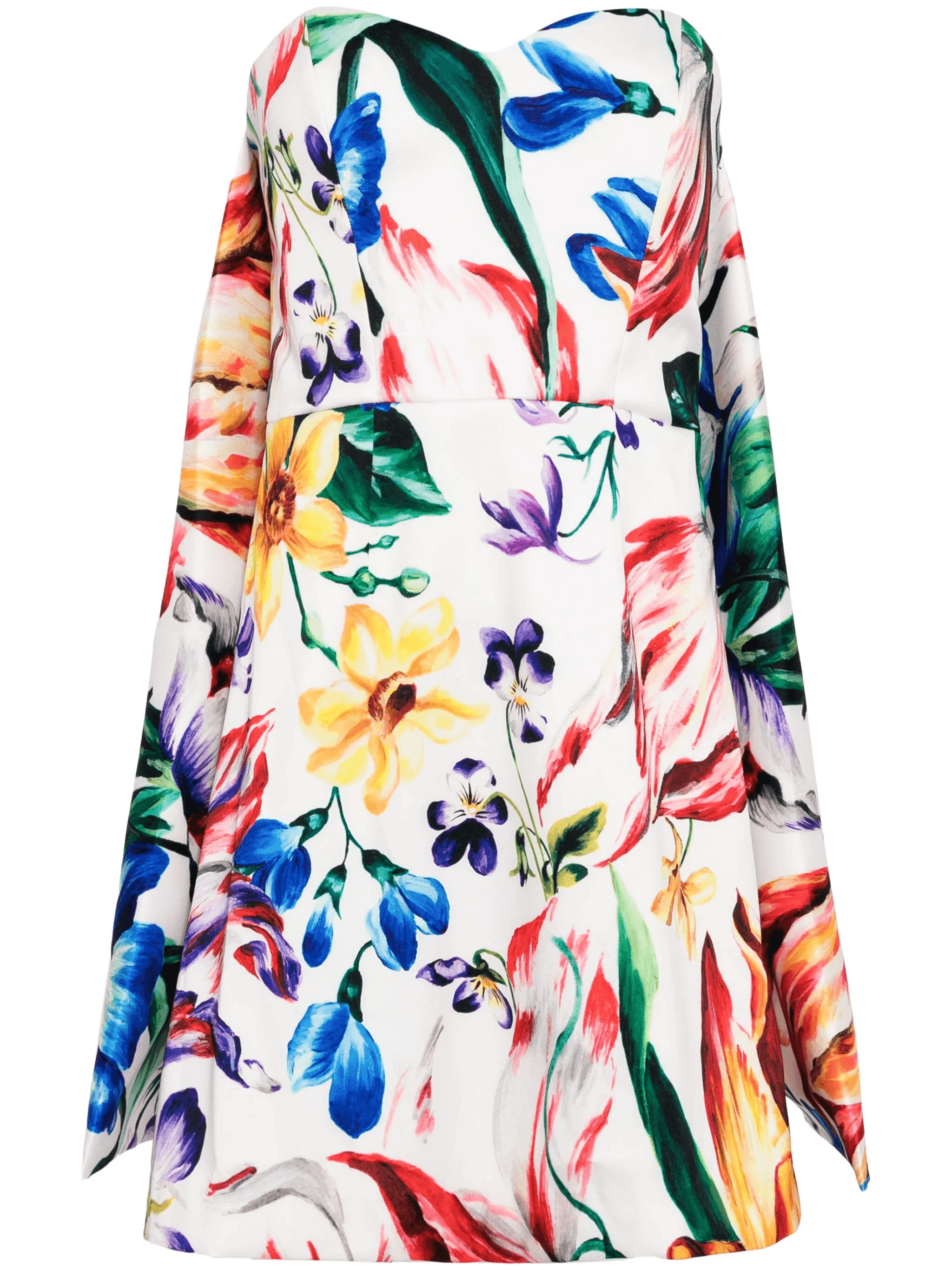 Mikado floral-print mini dress - Image 1
