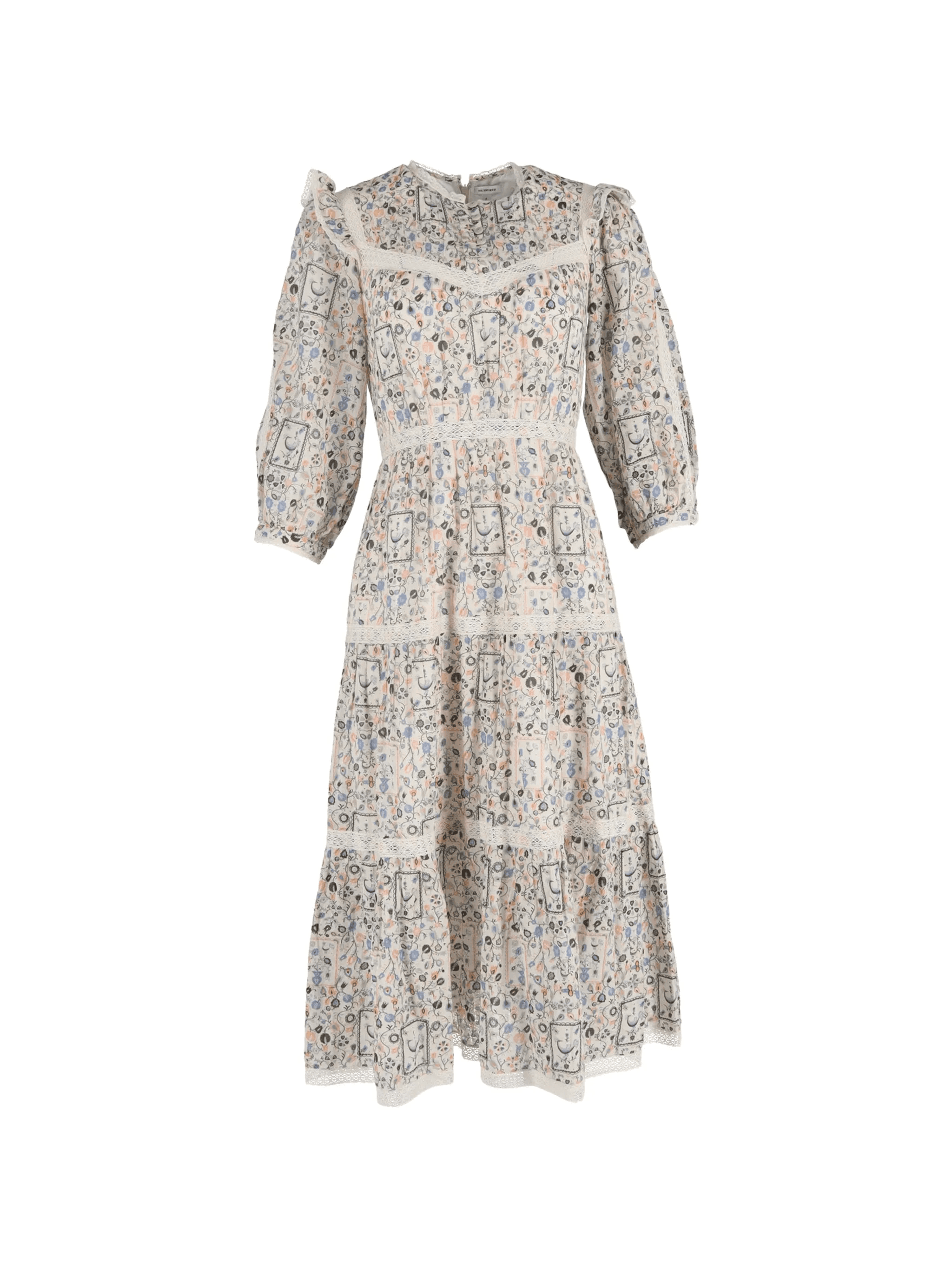 gardenia-printed midi dress - Image 1