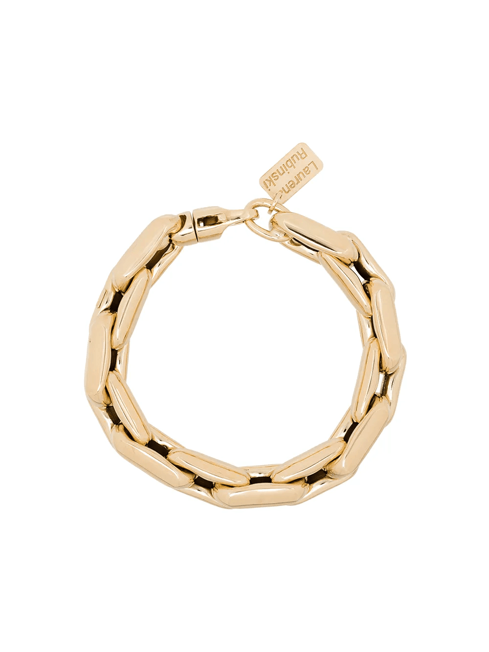 14kt yellow gold chain-link bracelet - Image 1
