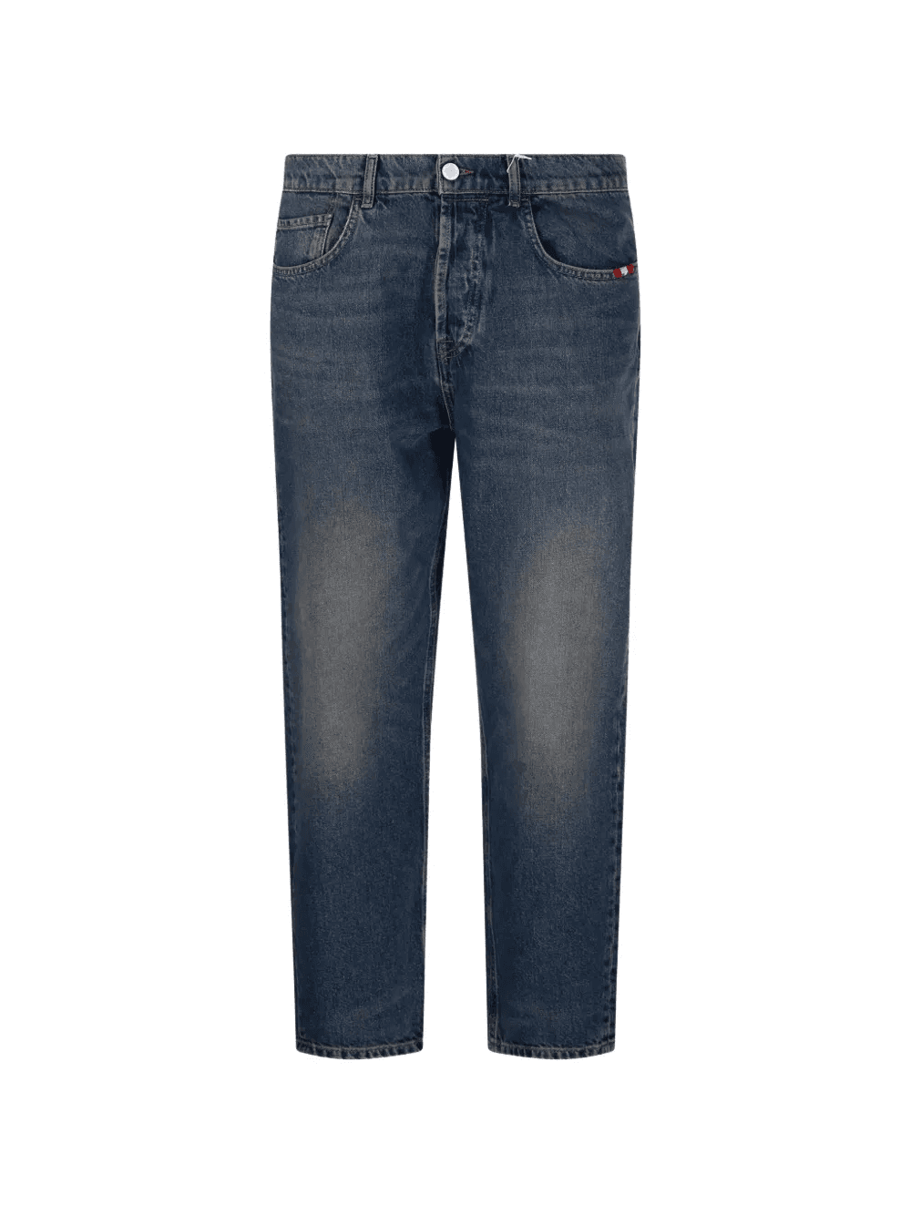 five-pockets button-fastening jeans - Image 1