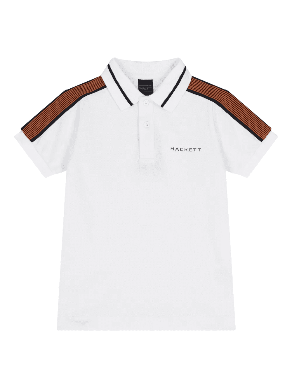 striped-detail polo shirt - Image 1
