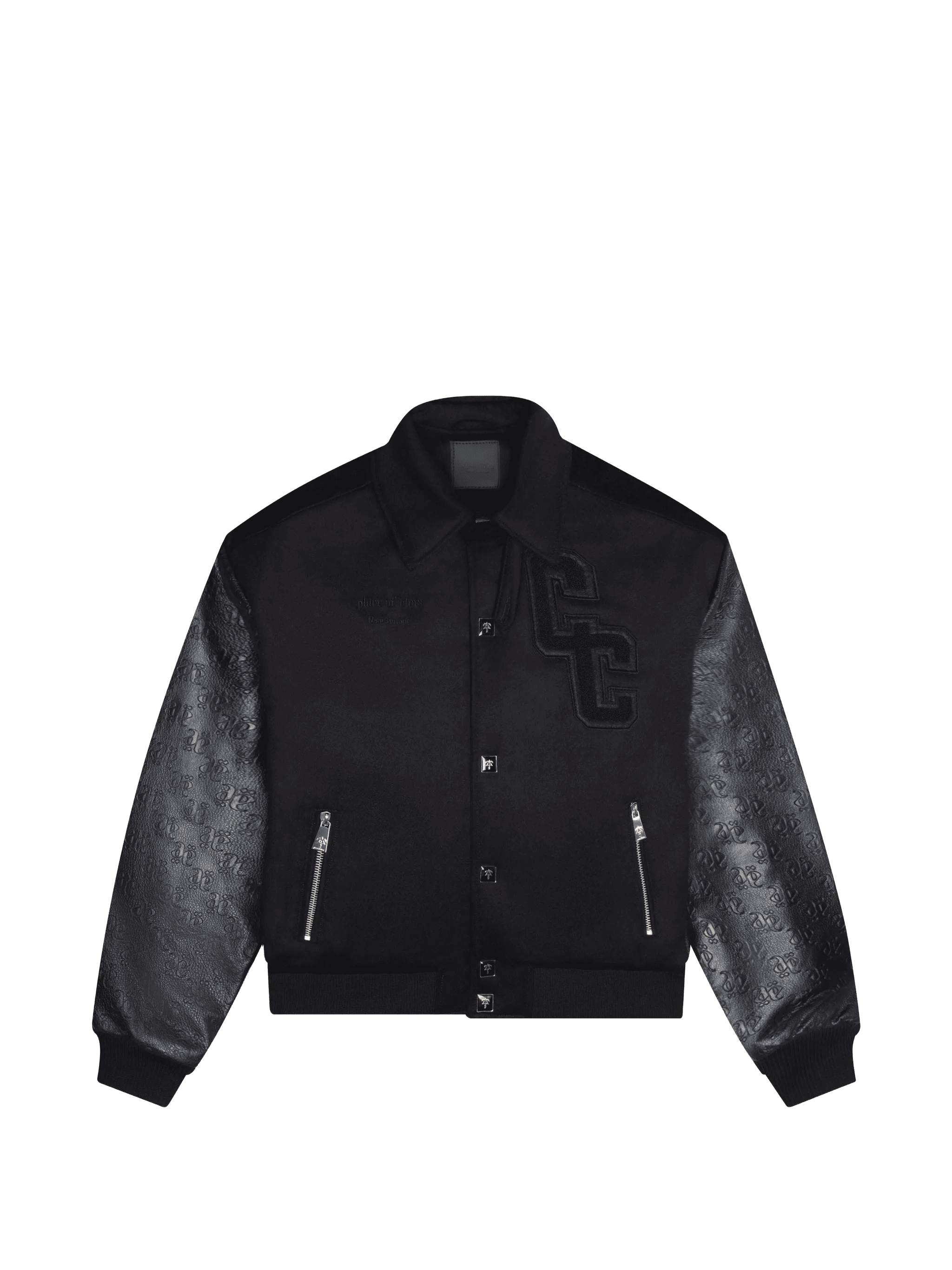 embossed-sleeve embroidered jacket - Image 1