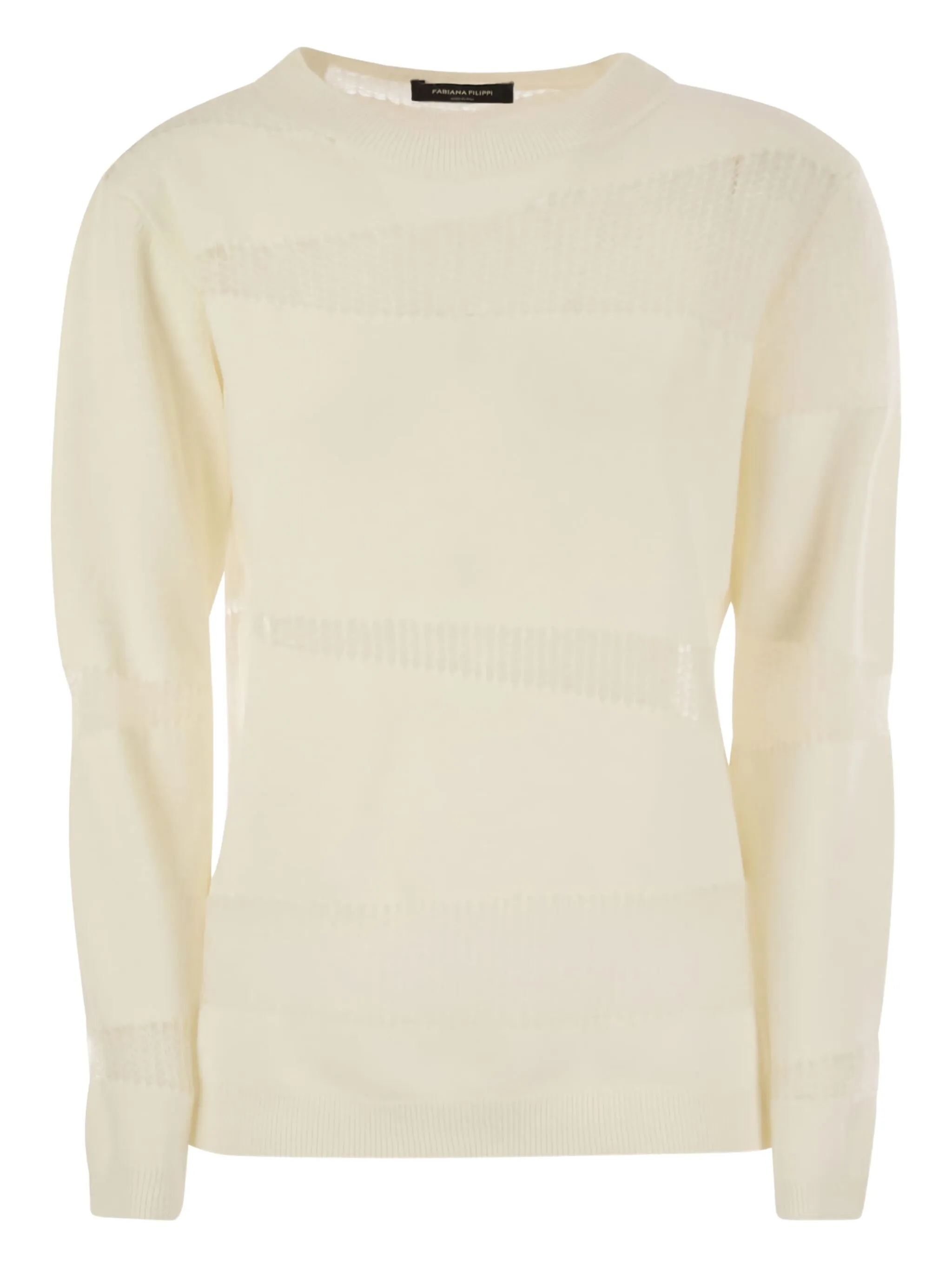 diagonal-insert long-sleeves sweater - Image 1