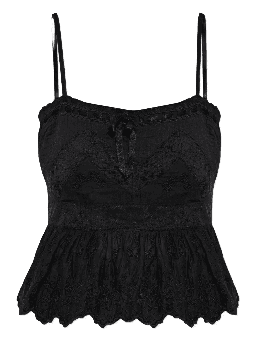 embroidered ruffled top - Image 1