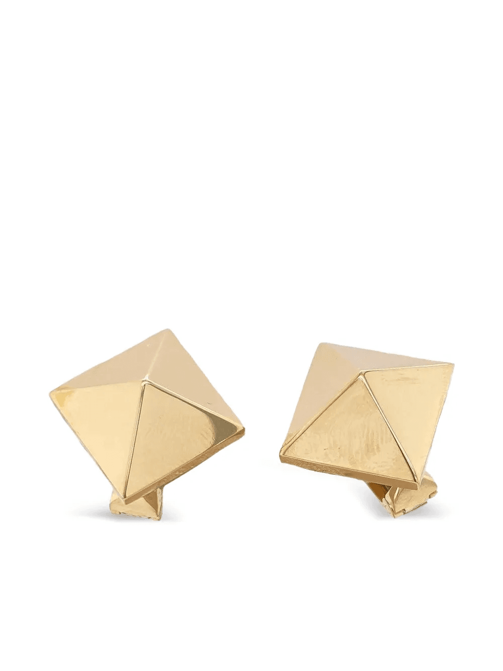 18K yellow gold Piramide stud earrings - Image 1