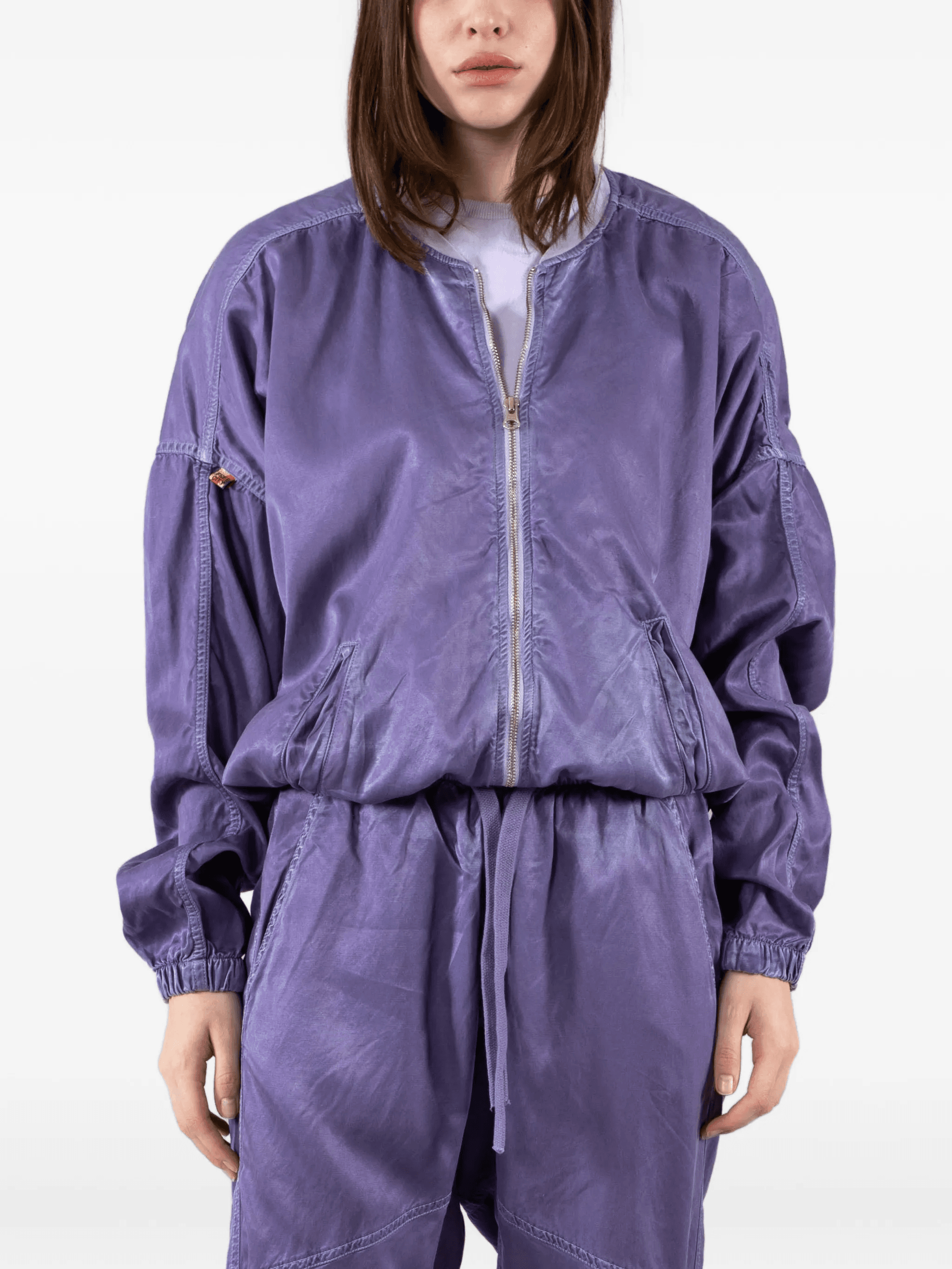 satin bomber jacket - Image 1