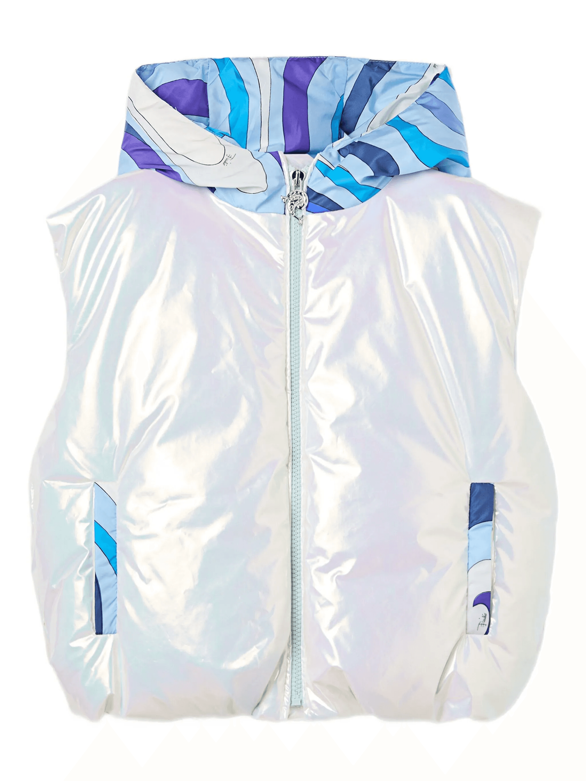 holographic-effect down gilet - Image 1