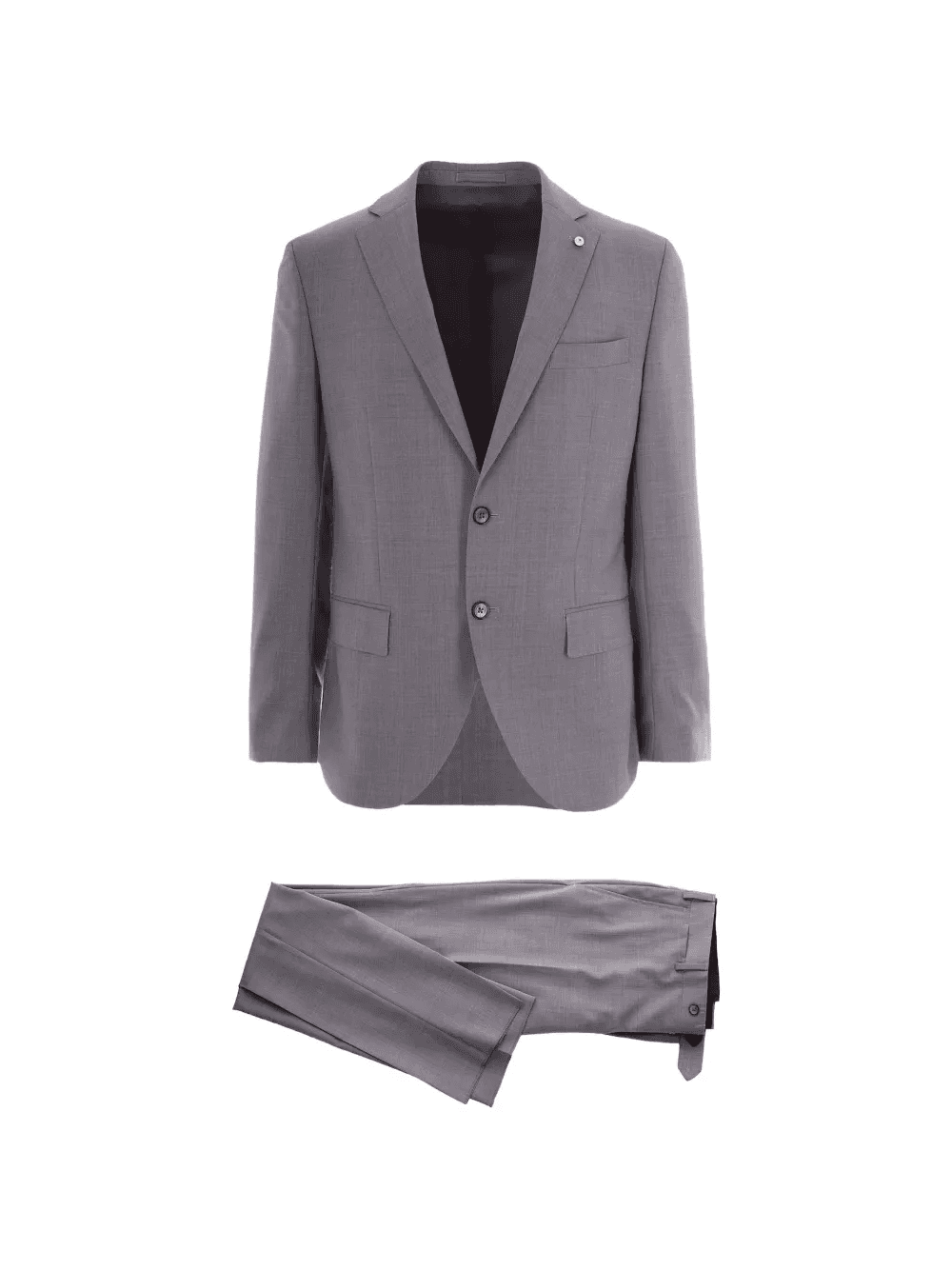 button-fastening wool suit - Image 1