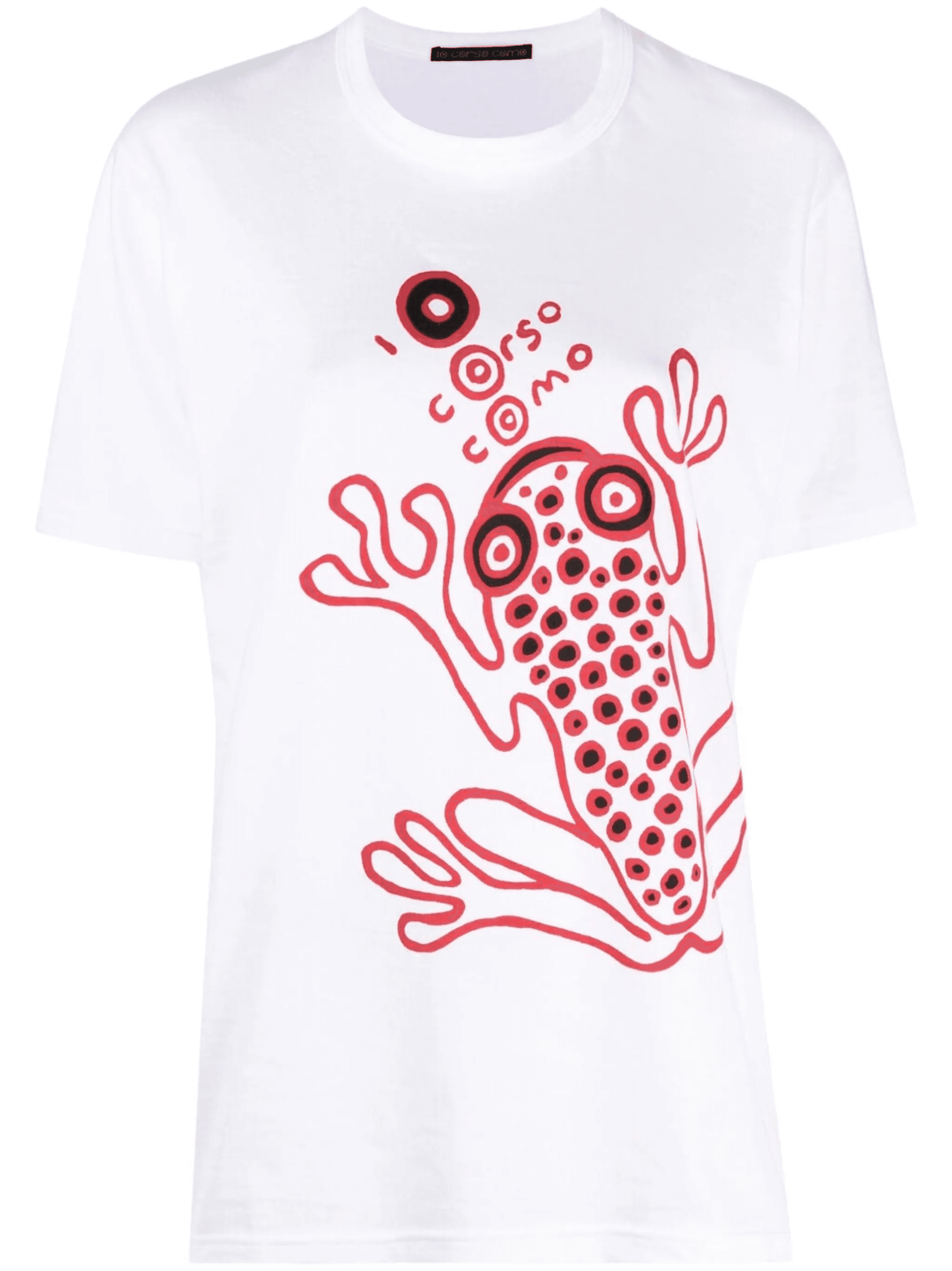 frog-print logo T-shirt