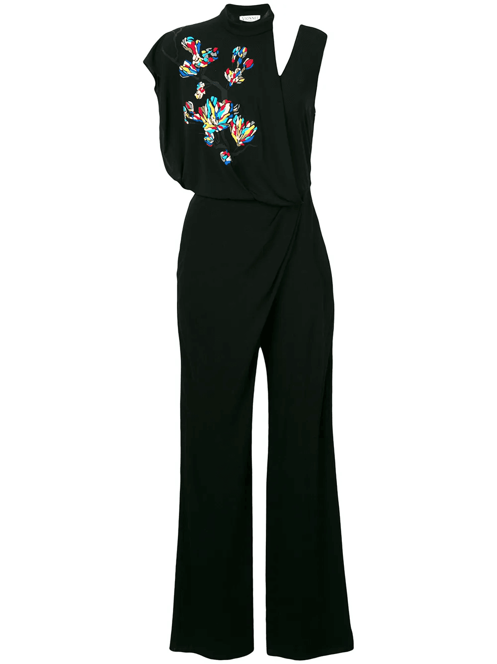 draped flared jumpsuit - Image 1
