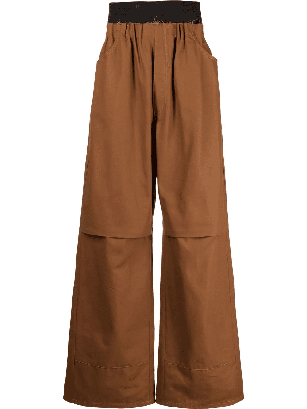 gathered-waist wide-leg trousers - Image 1