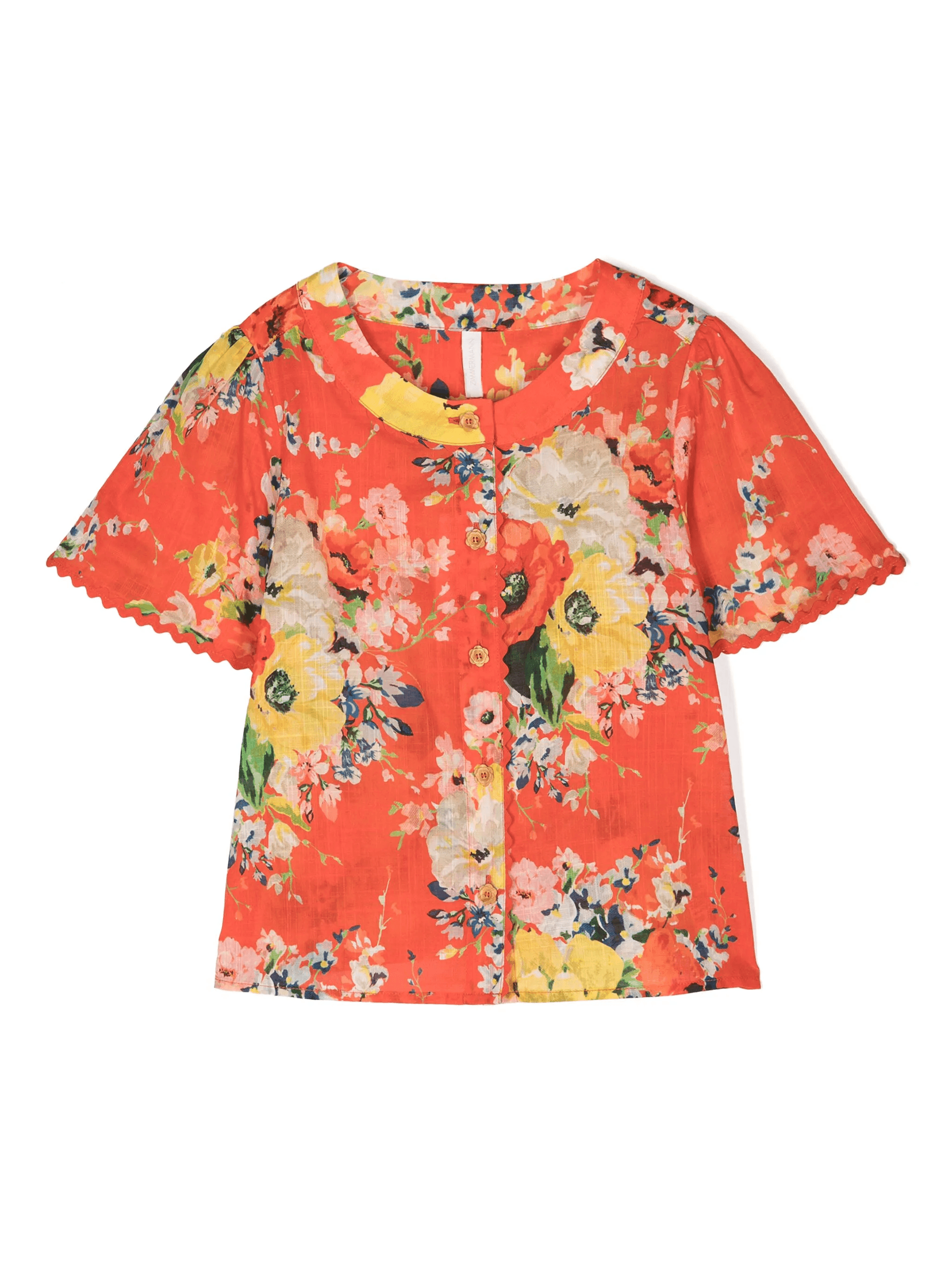 floral-print short-sleeved shirt - Image 1