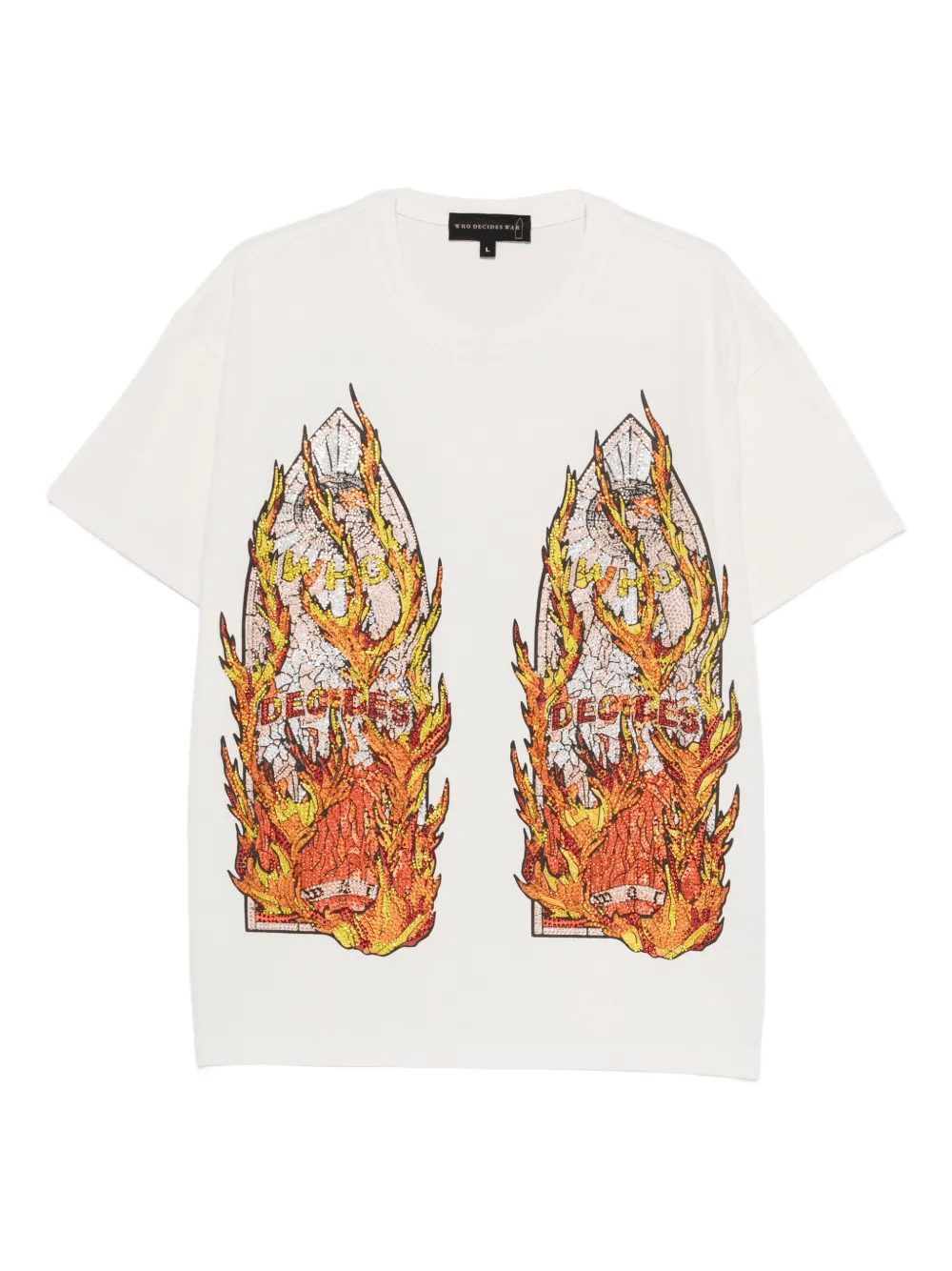 Rhinestone Flame Glass T-shirt - Image 1