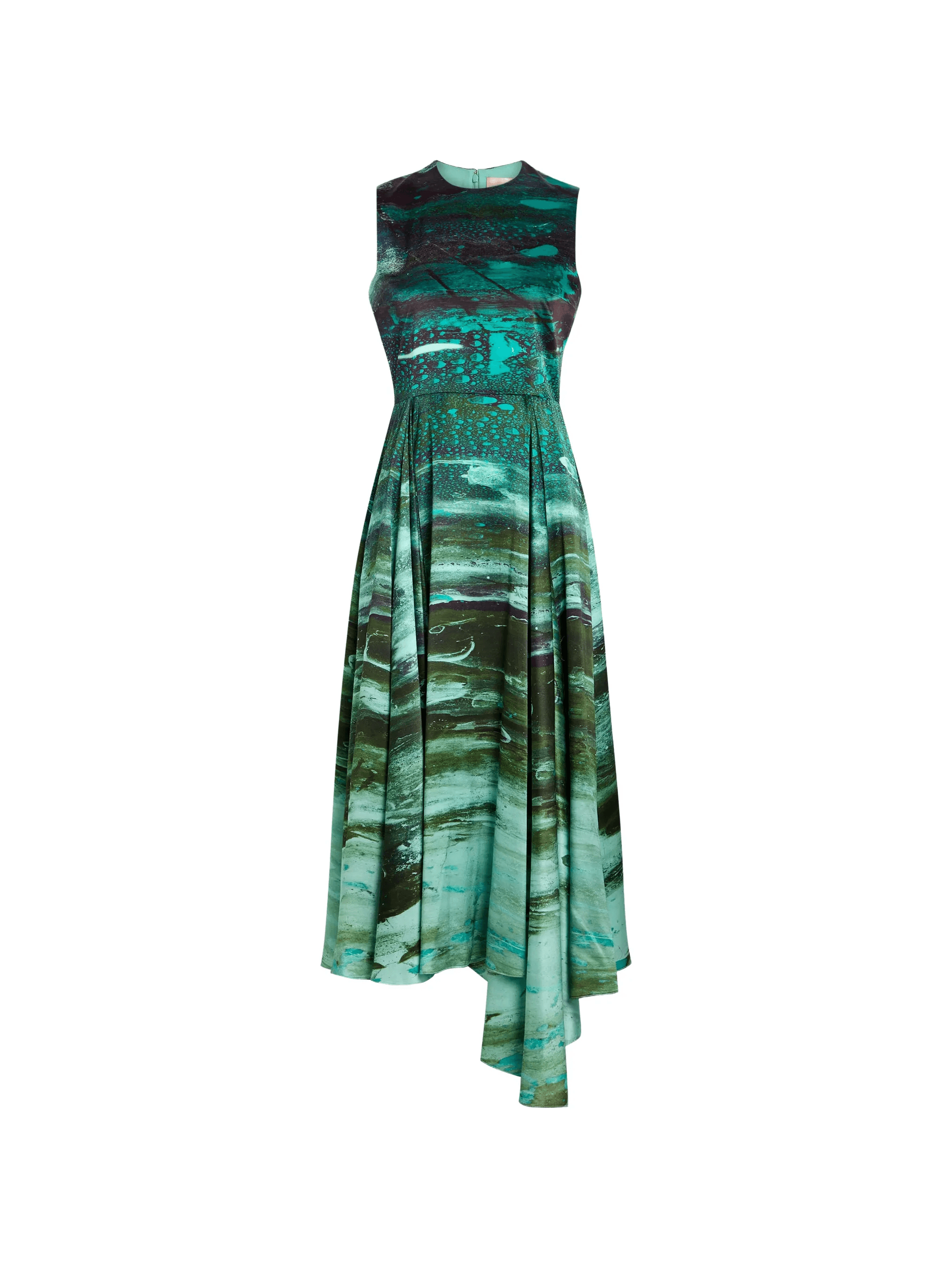 Tera asymmetric printed midi dress - Image 1