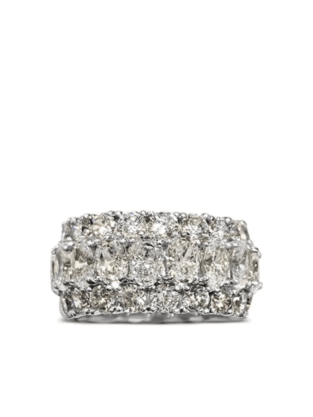 14K white gold cubic zirconia eternity ring - Image 1