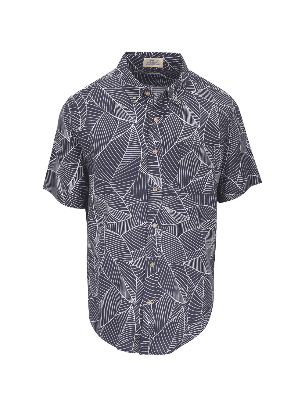 leaf-print short-sleeved shirt - Image 1